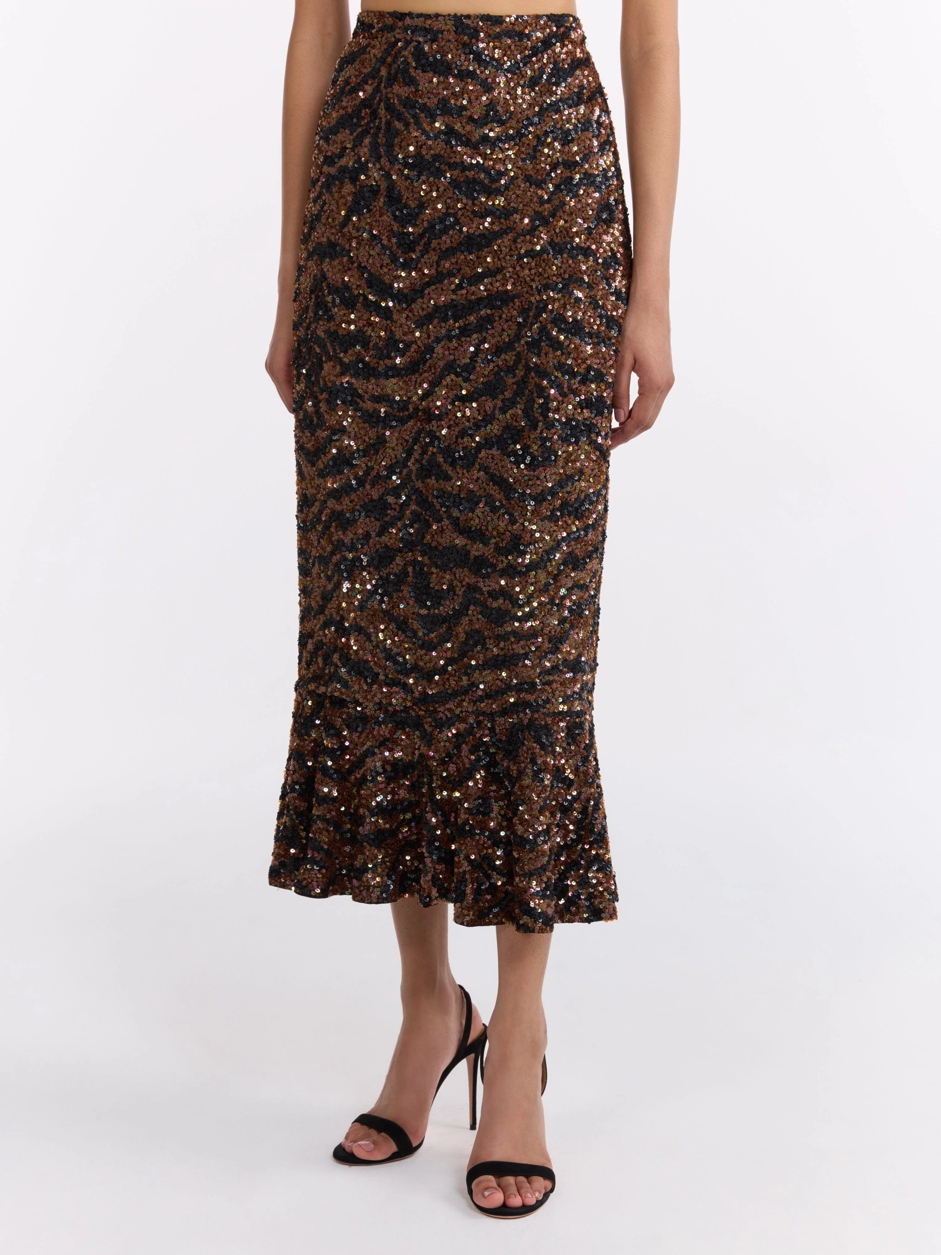 Aidan Skirt in Black Tiger Embroidery - Image 5