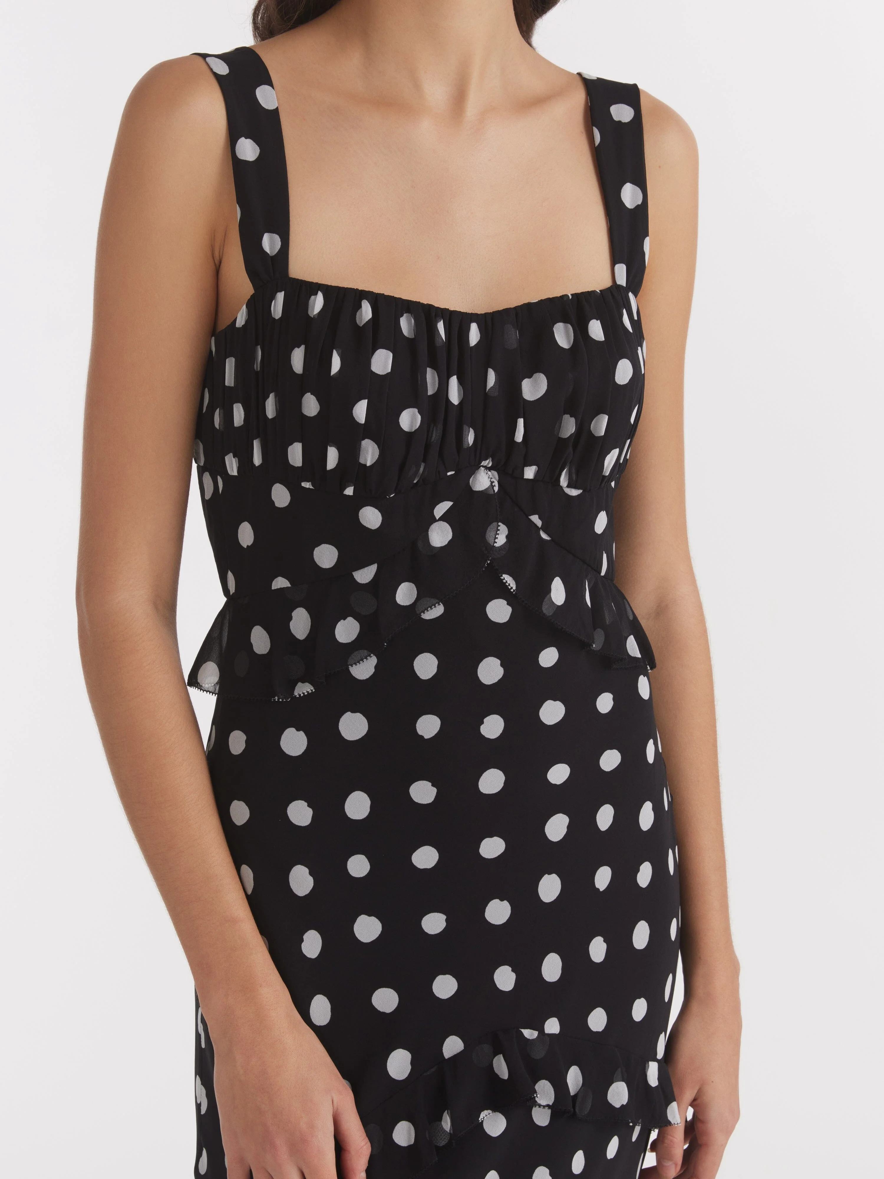 Chandra Dress in Mono Dot - Image 5