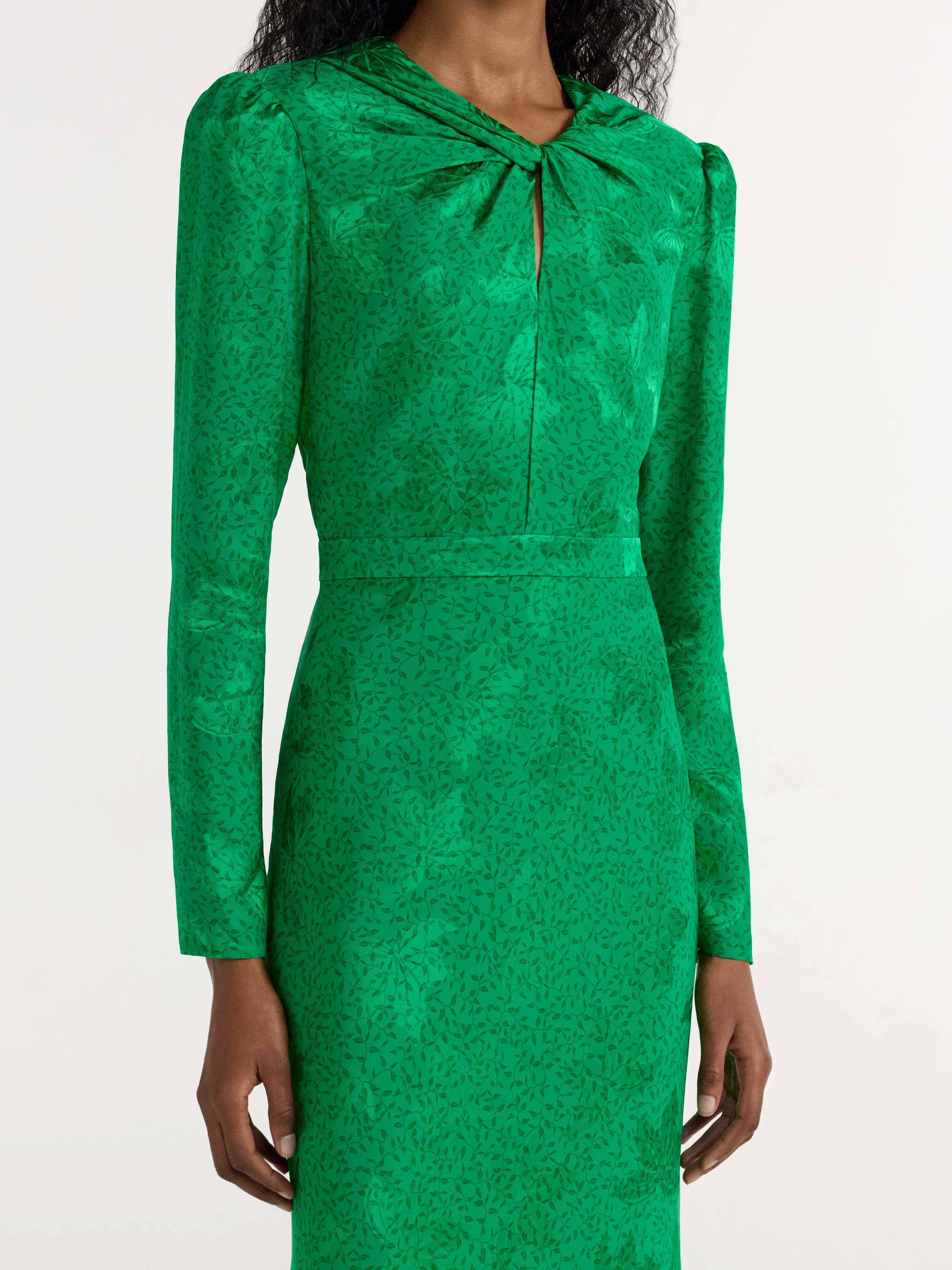 Claudia Midi Dress in Ambra Emerald - Image 5