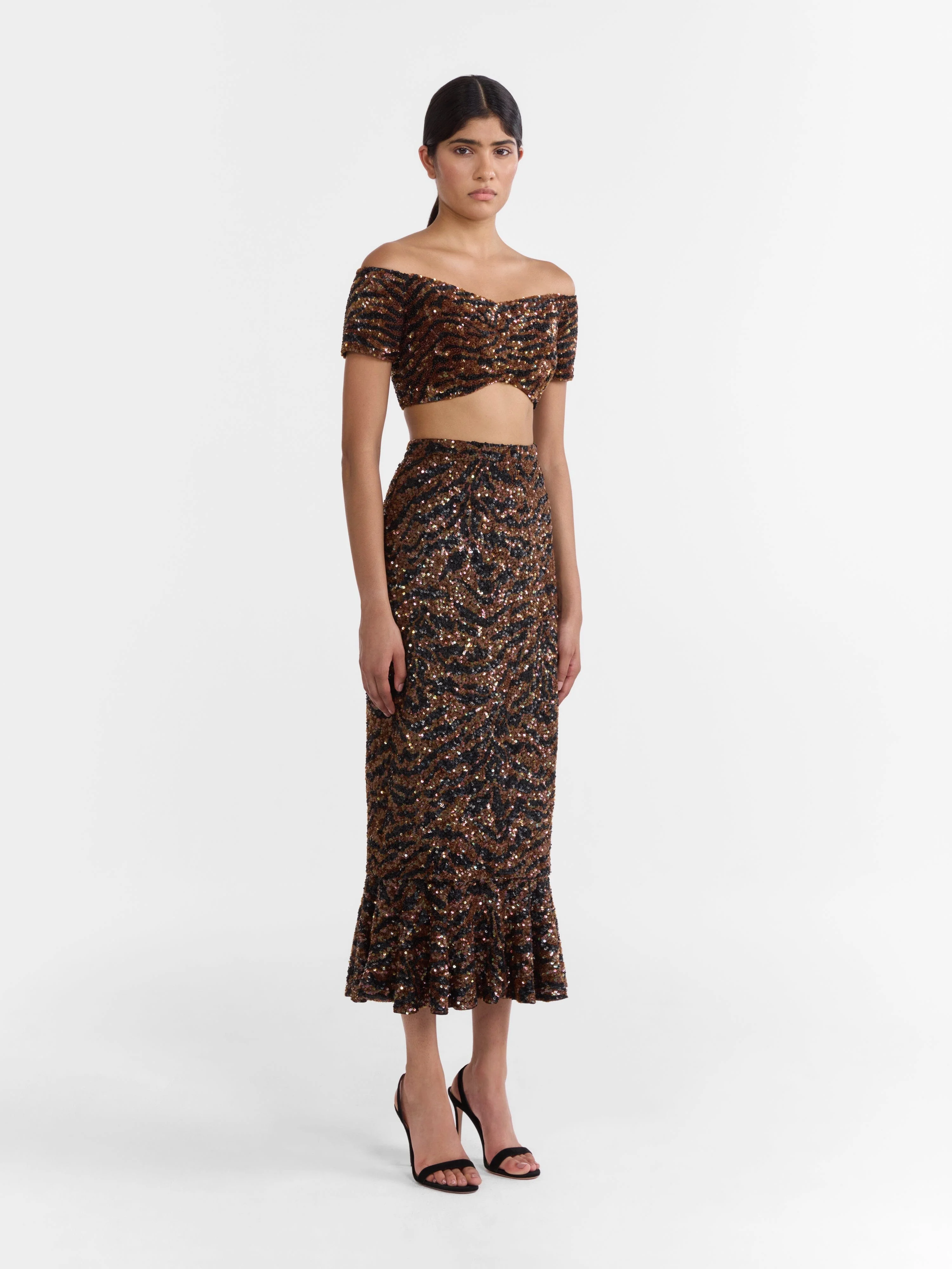 Clementine Choli in Black Tiger Embroidery - Image 3