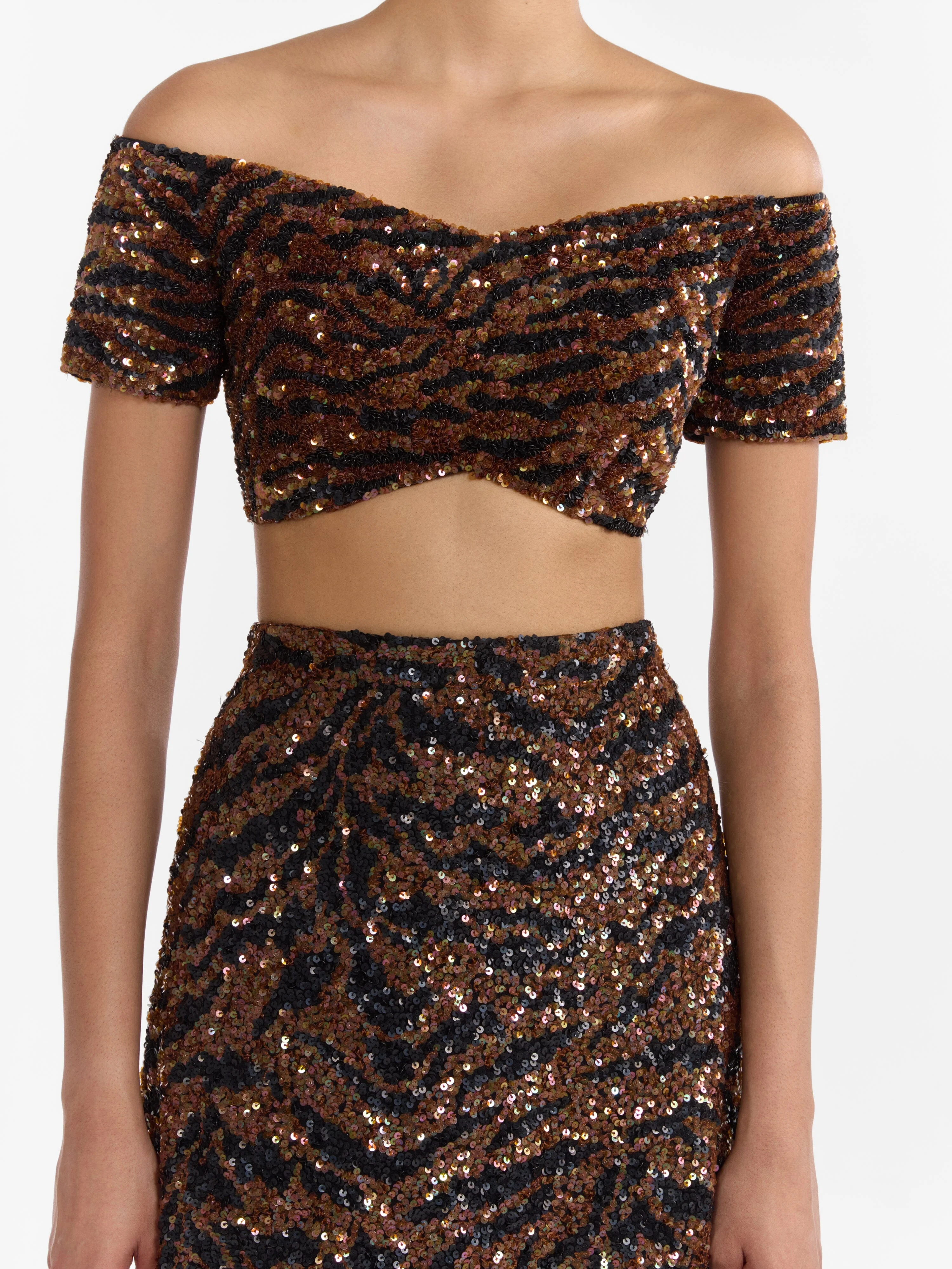 Clementine Choli in Black Tiger Embroidery - Image 5