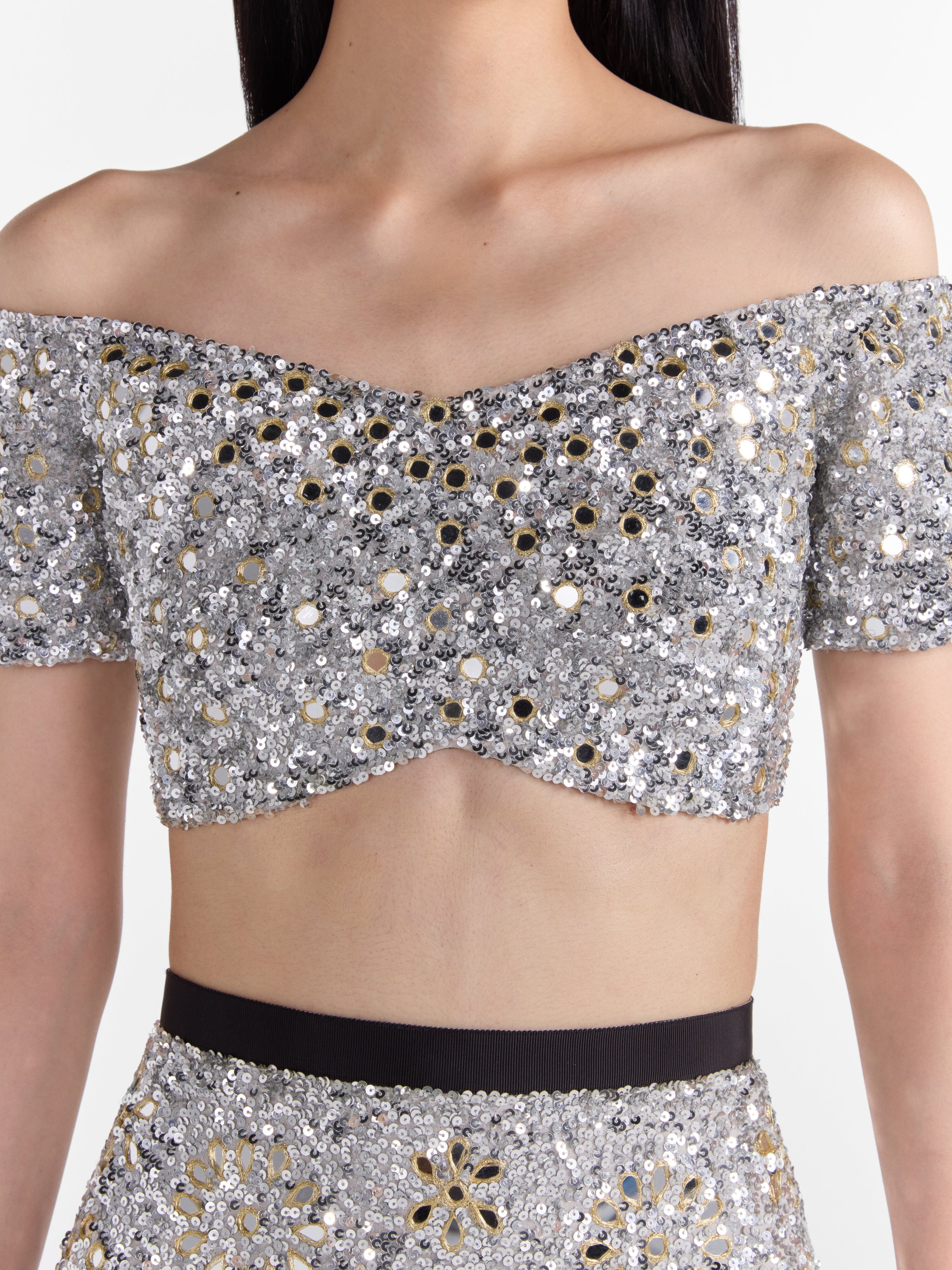 Clementine Choli in Silver Sequin - Image 5