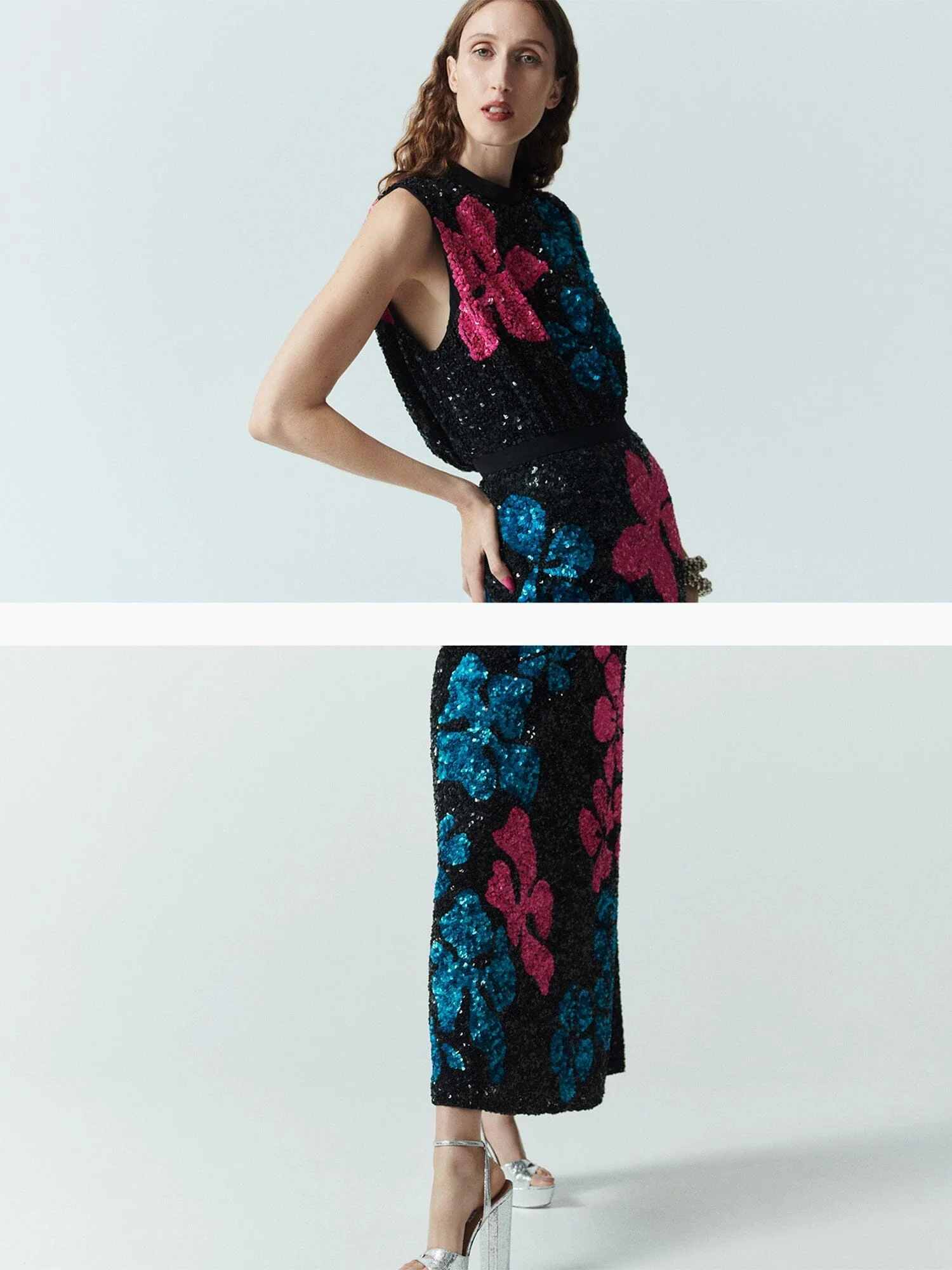 Fleur F Dress Sequin Hibiscus Embroidery - Image 8