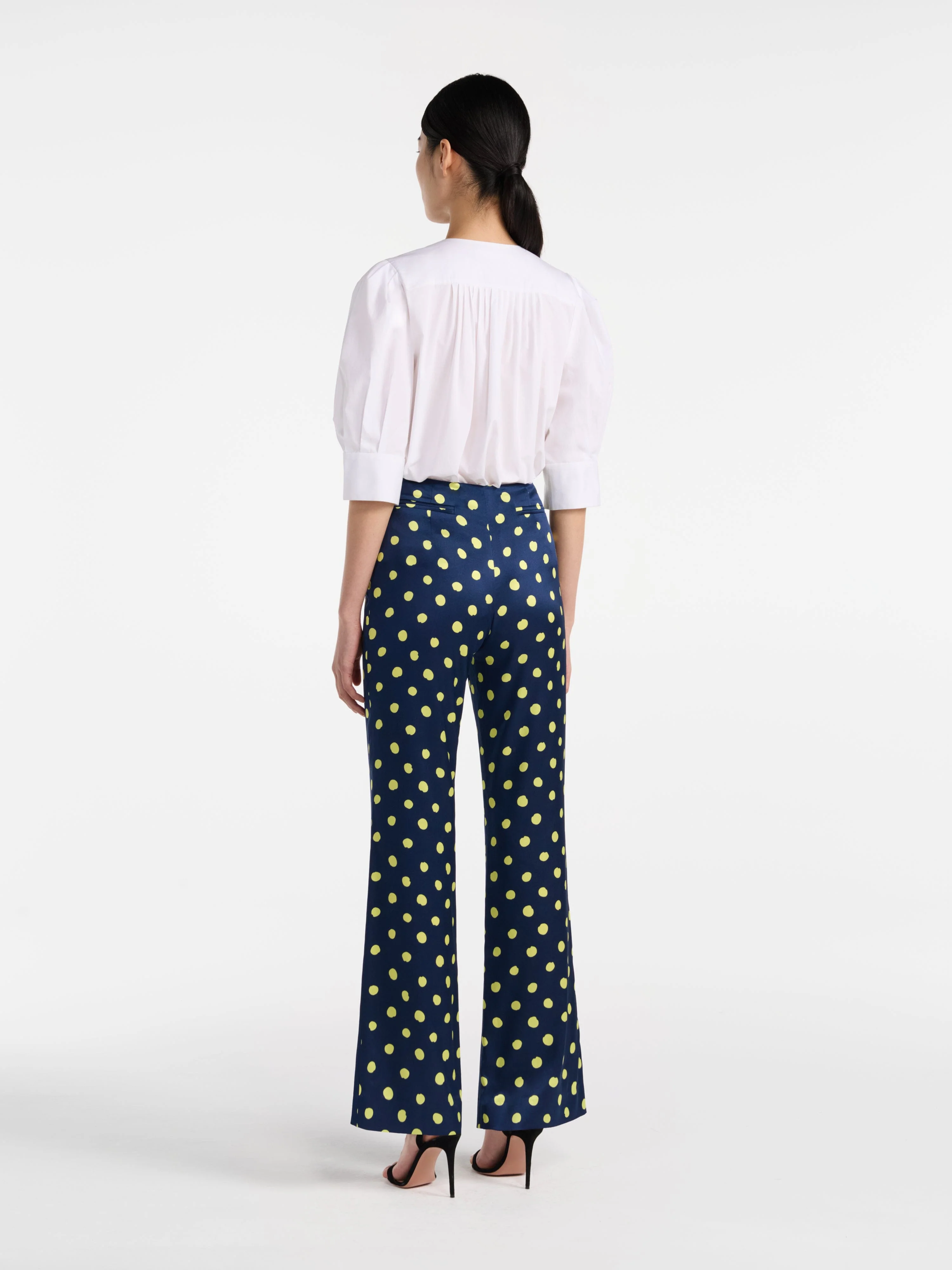 Flute Trousers in Polka Lemon - Image 4