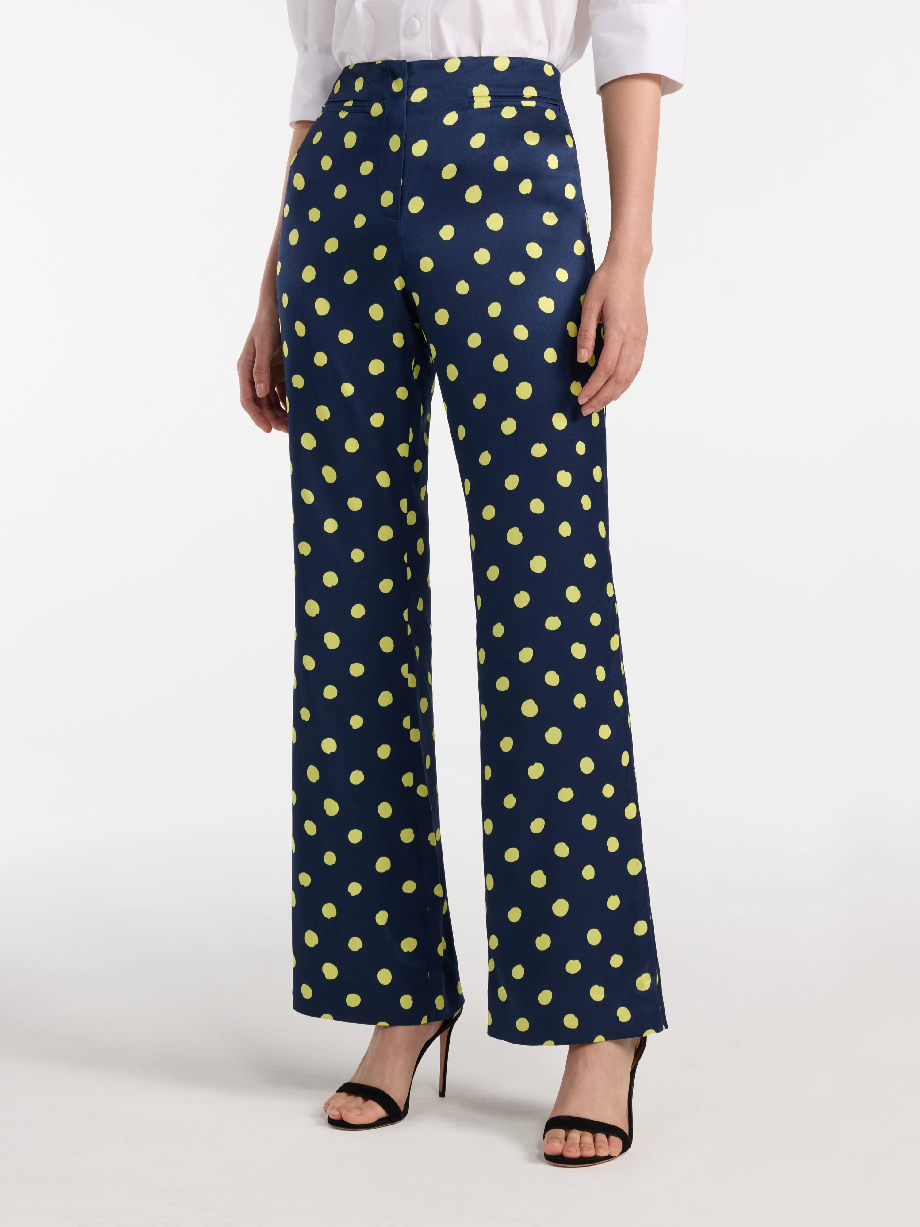 Flute Trousers in Polka Lemon - Image 5