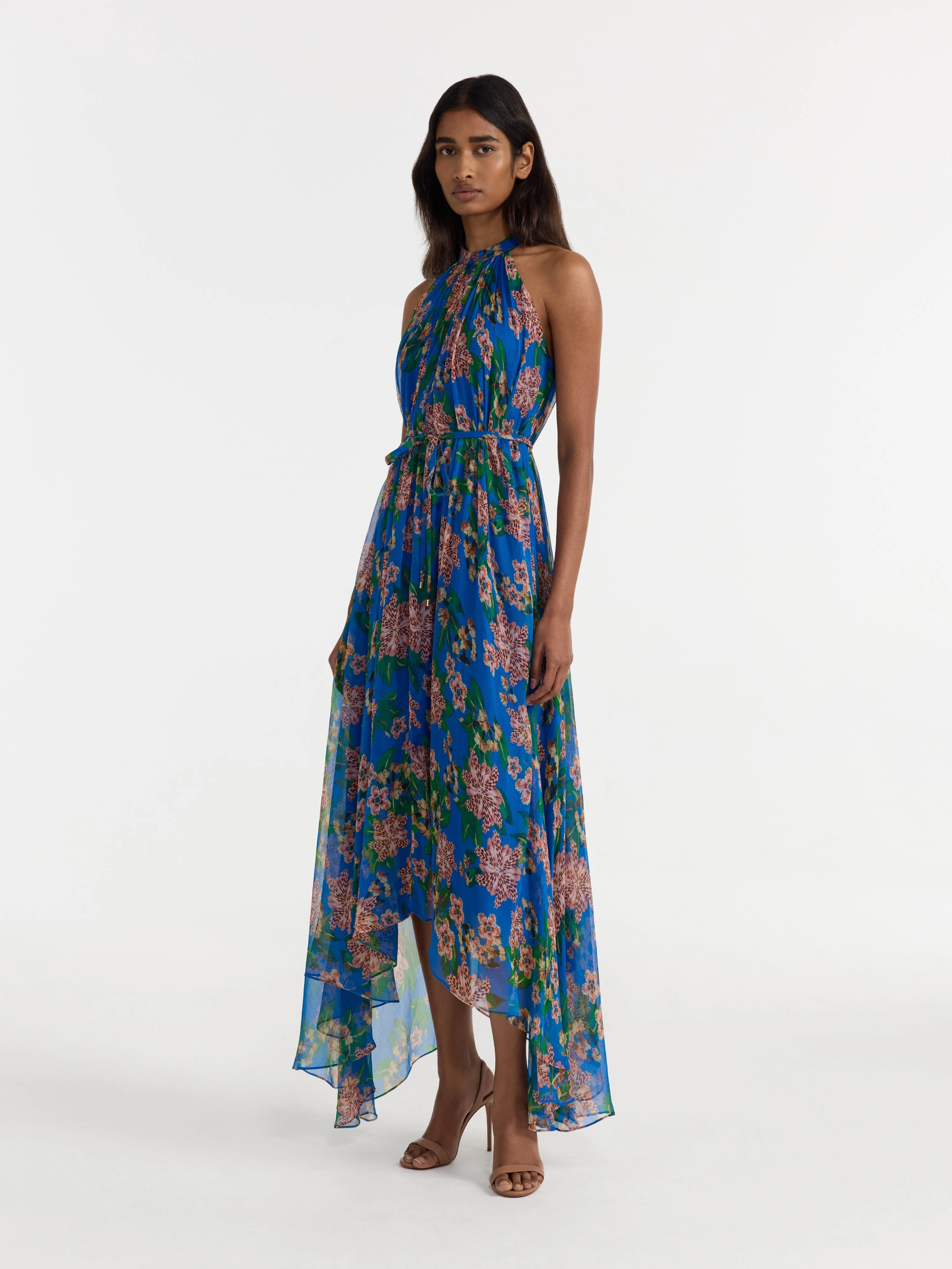 Irina Dress in Flori Sapphire - Image 3