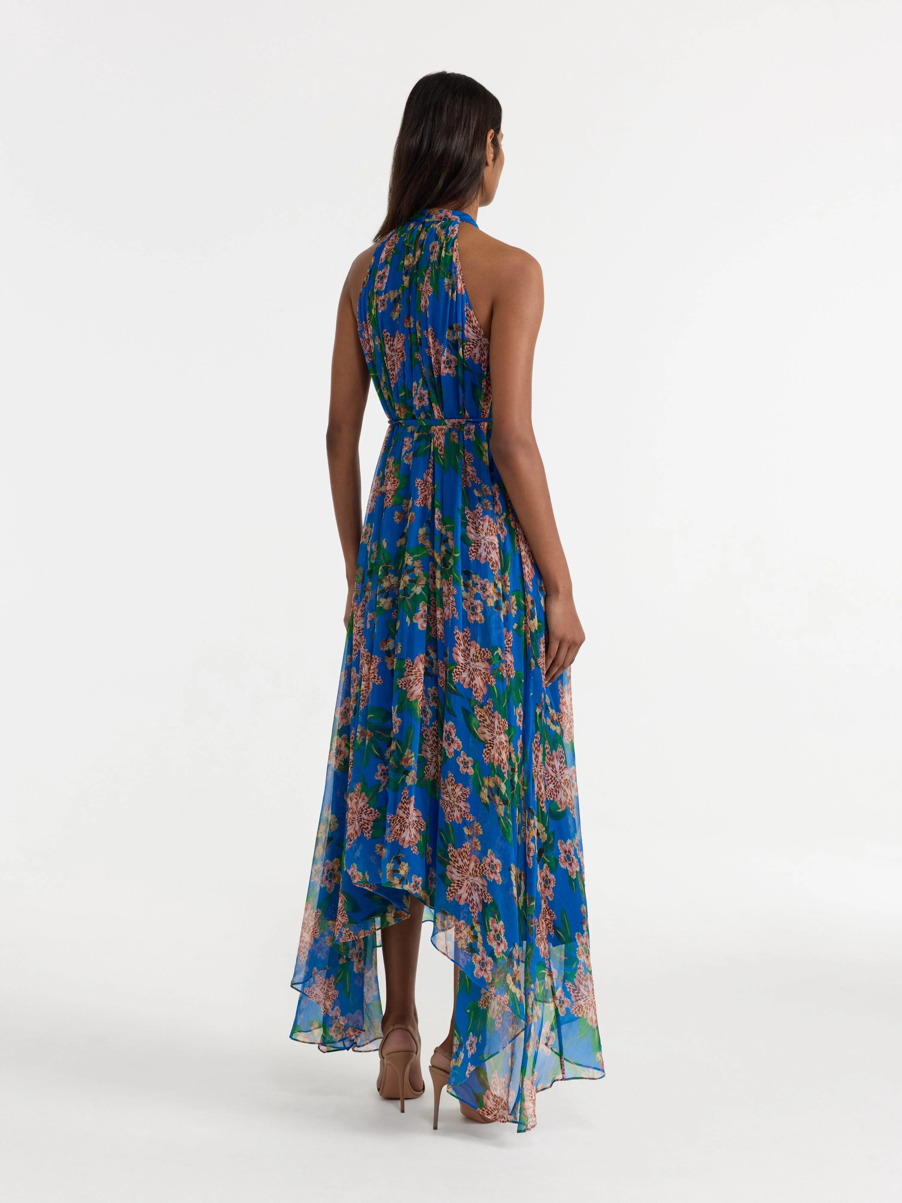 Irina Dress in Flori Sapphire - Image 4