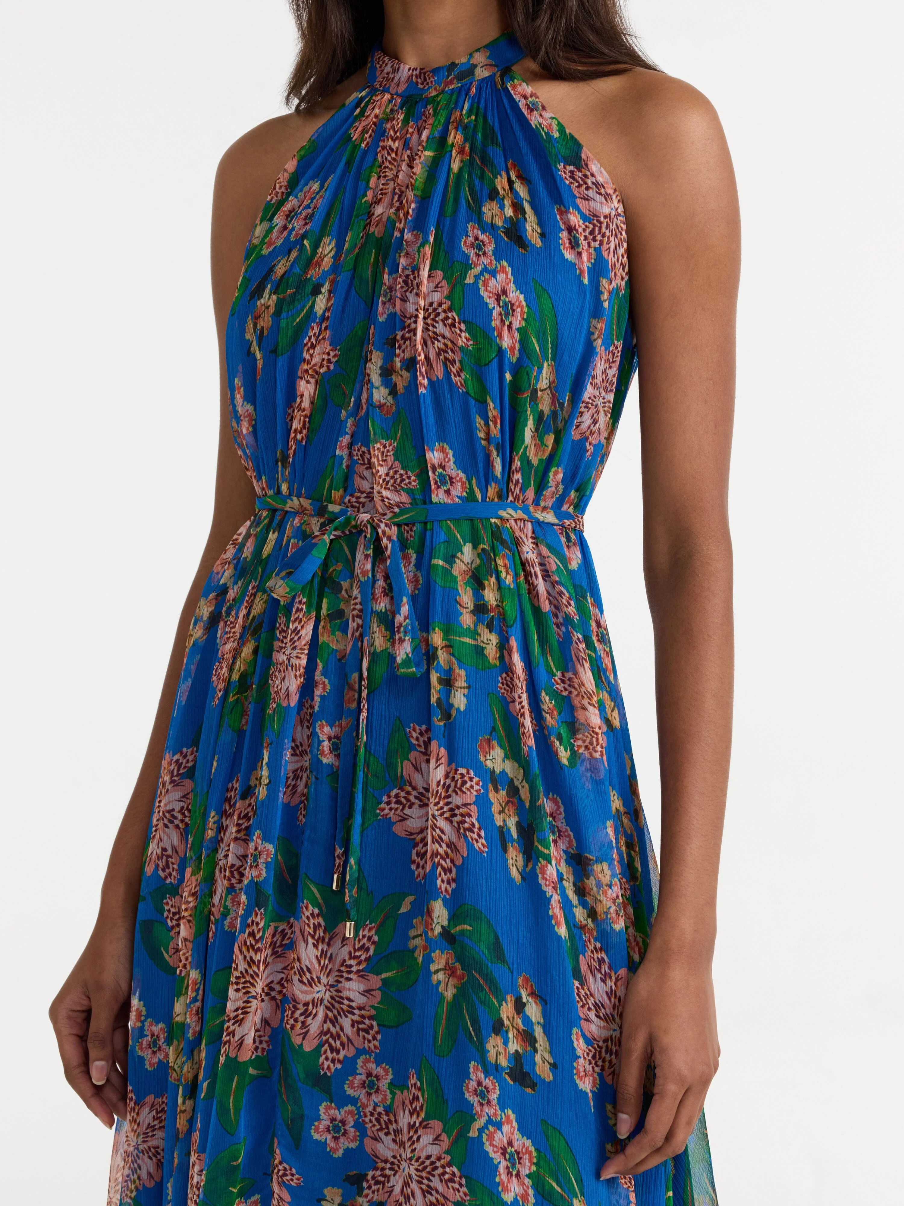 Irina Dress in Flori Sapphire - Image 5