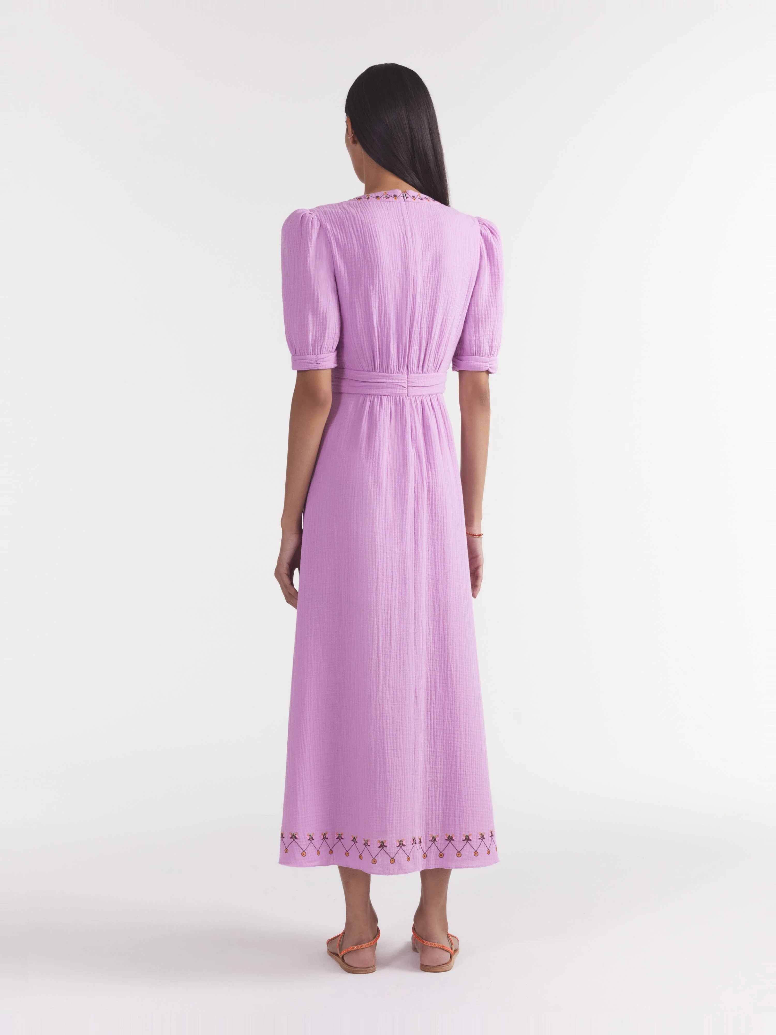 Jamie Tie B Dress in Soft Lilac Marigold - Image 4