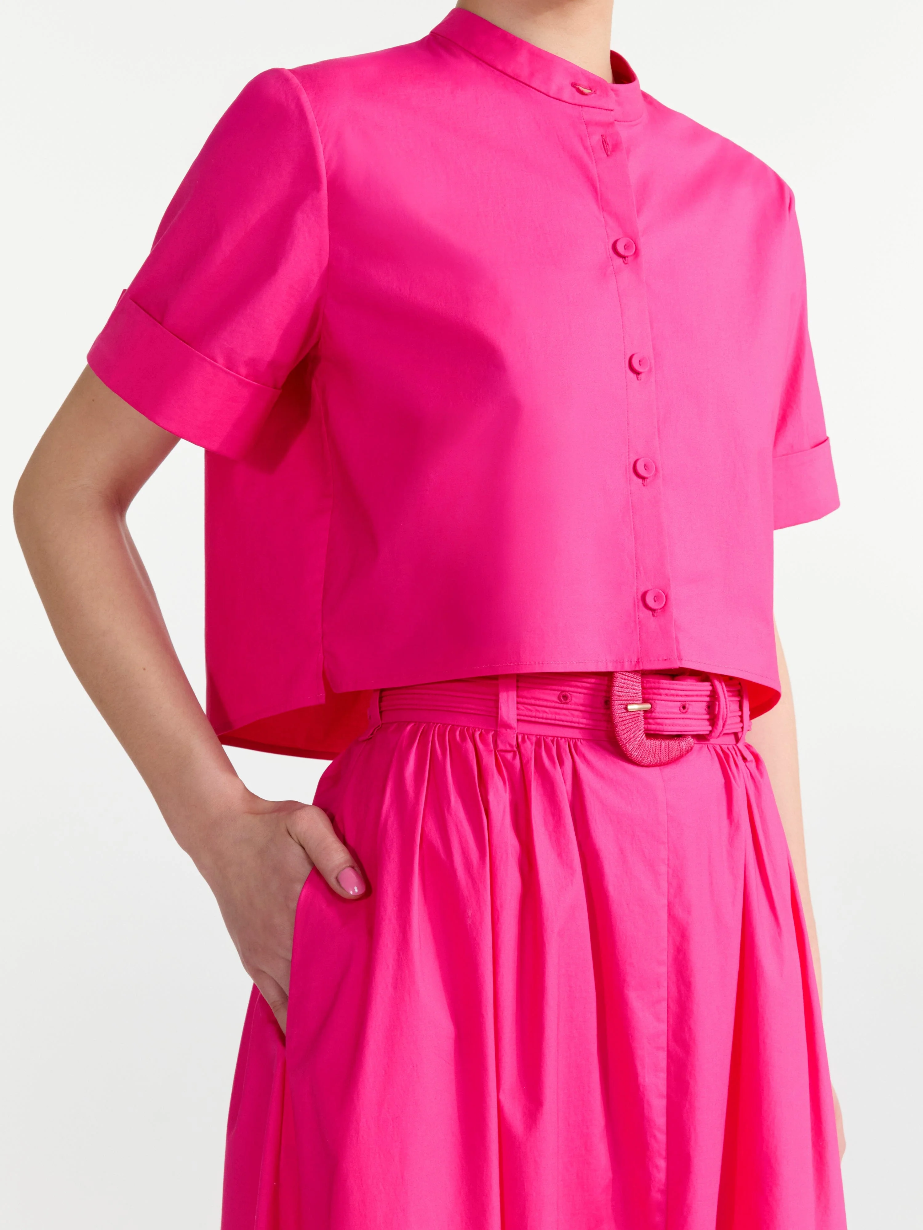 Jude B Shirt in Honeysuckle Pink - Image 5