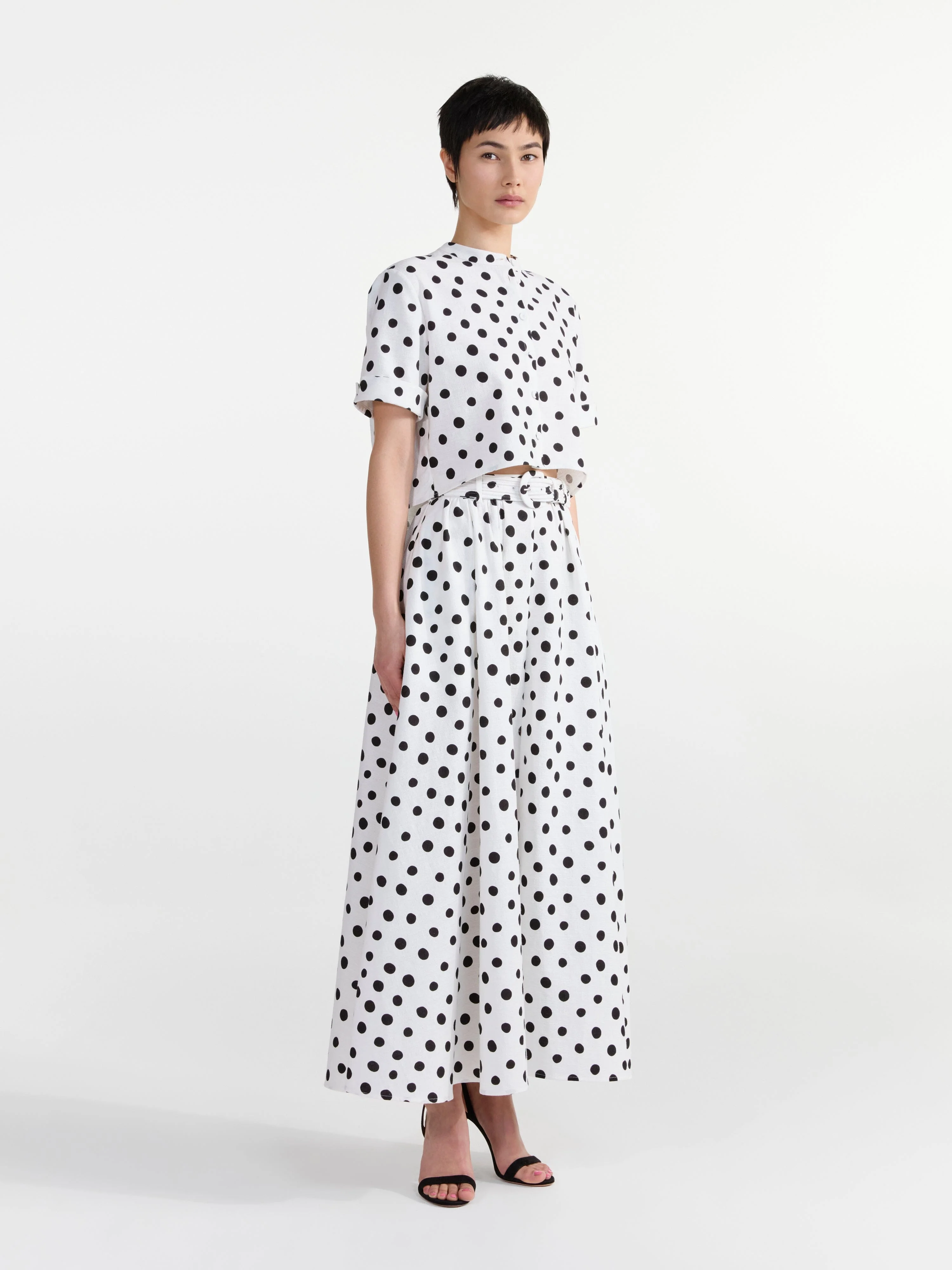 Jude B Shirt in Ivory Polka - Image 3