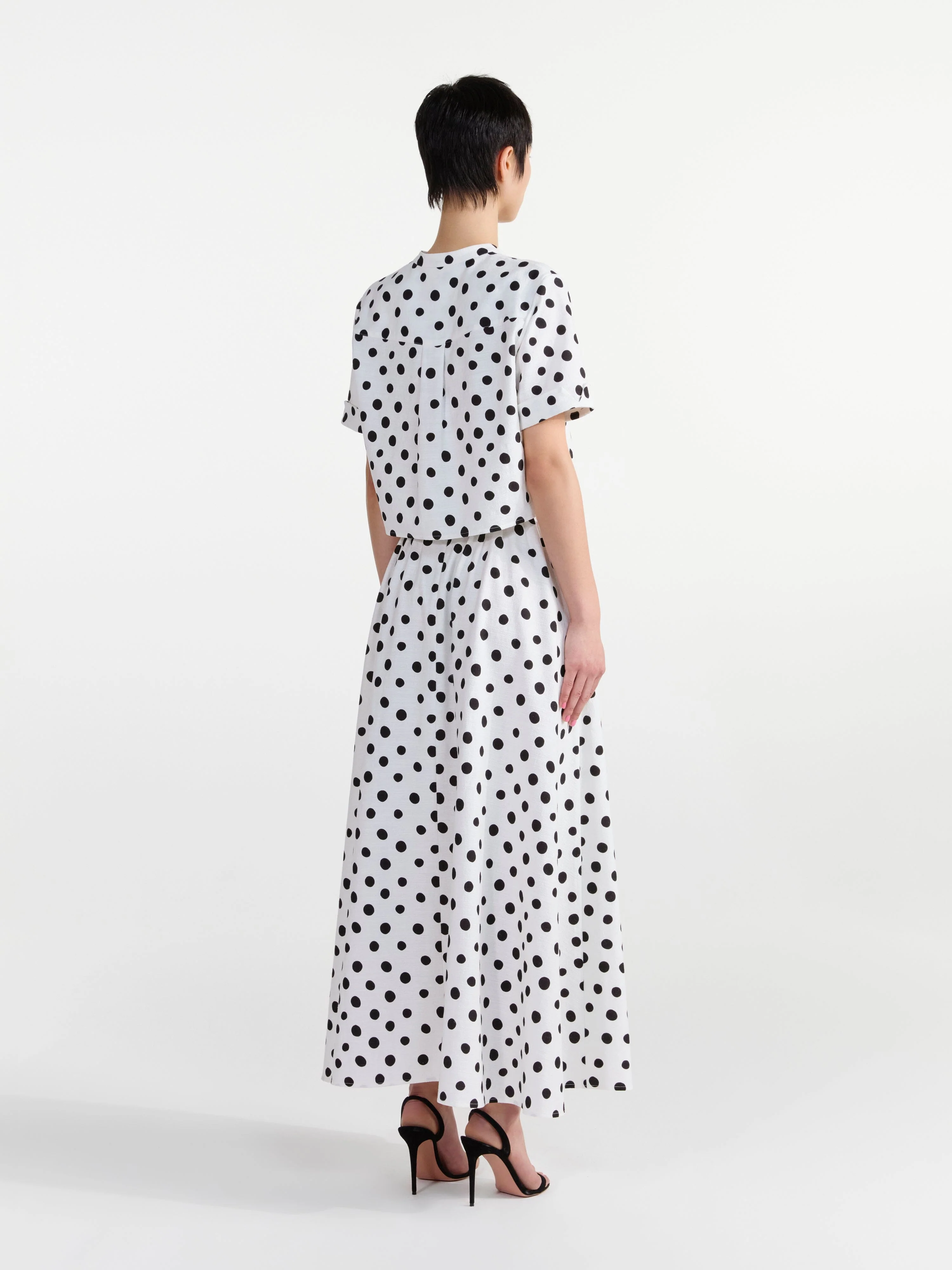 Jude B Shirt in Ivory Polka - Image 4