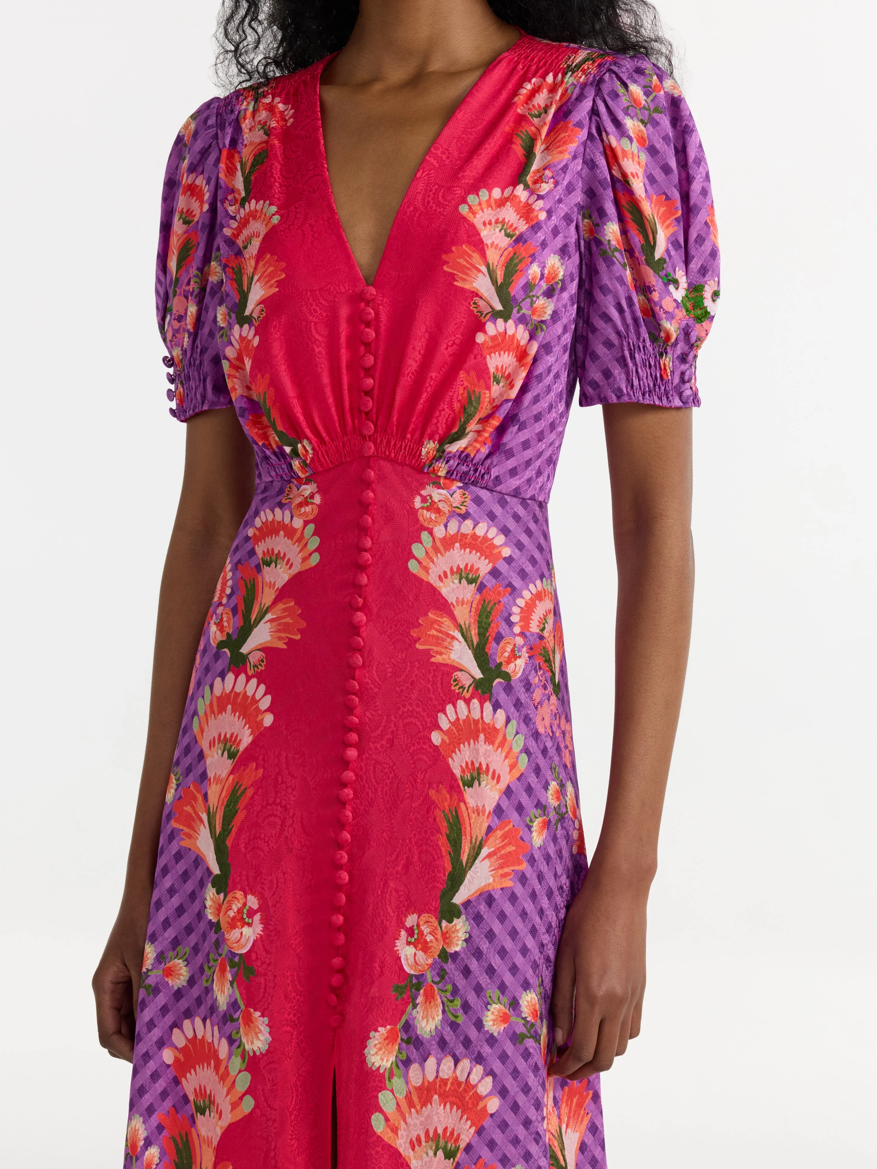 Lea Long Dress in Feather Raspberry - Image 5