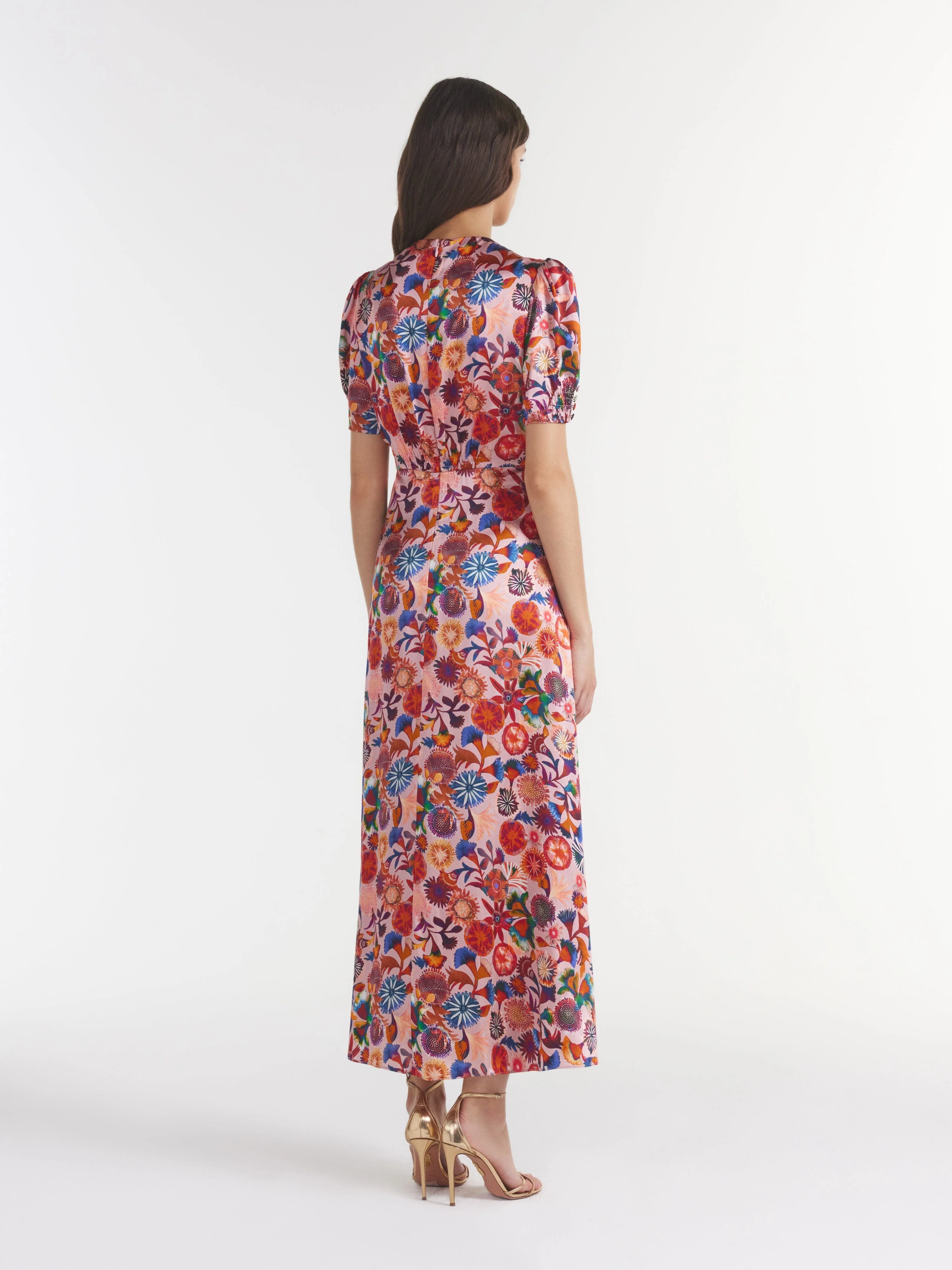 Lea Long Dress in Hibiscus Adorning - Image 4