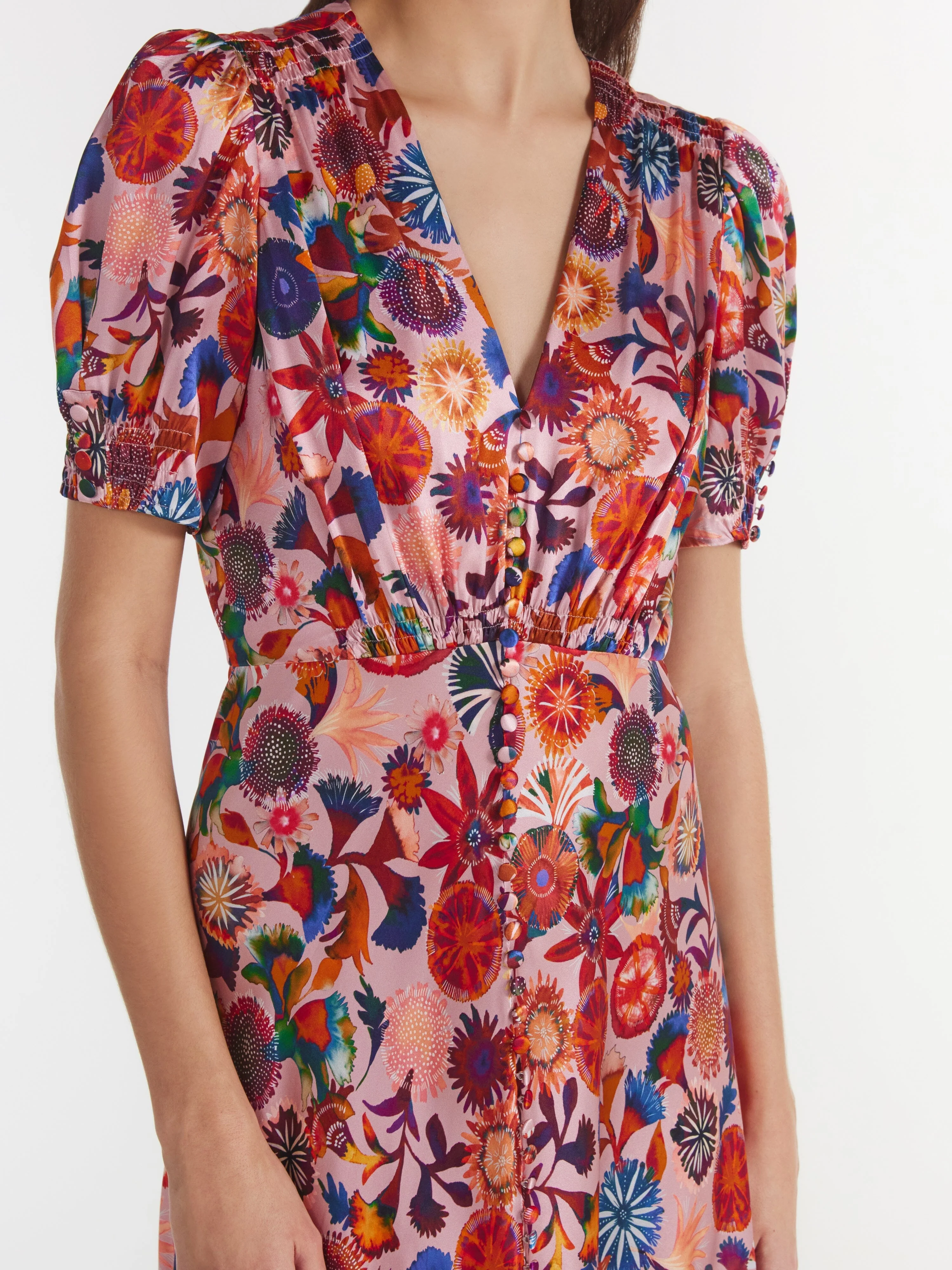 Lea Long Dress in Hibiscus Adorning - Image 5