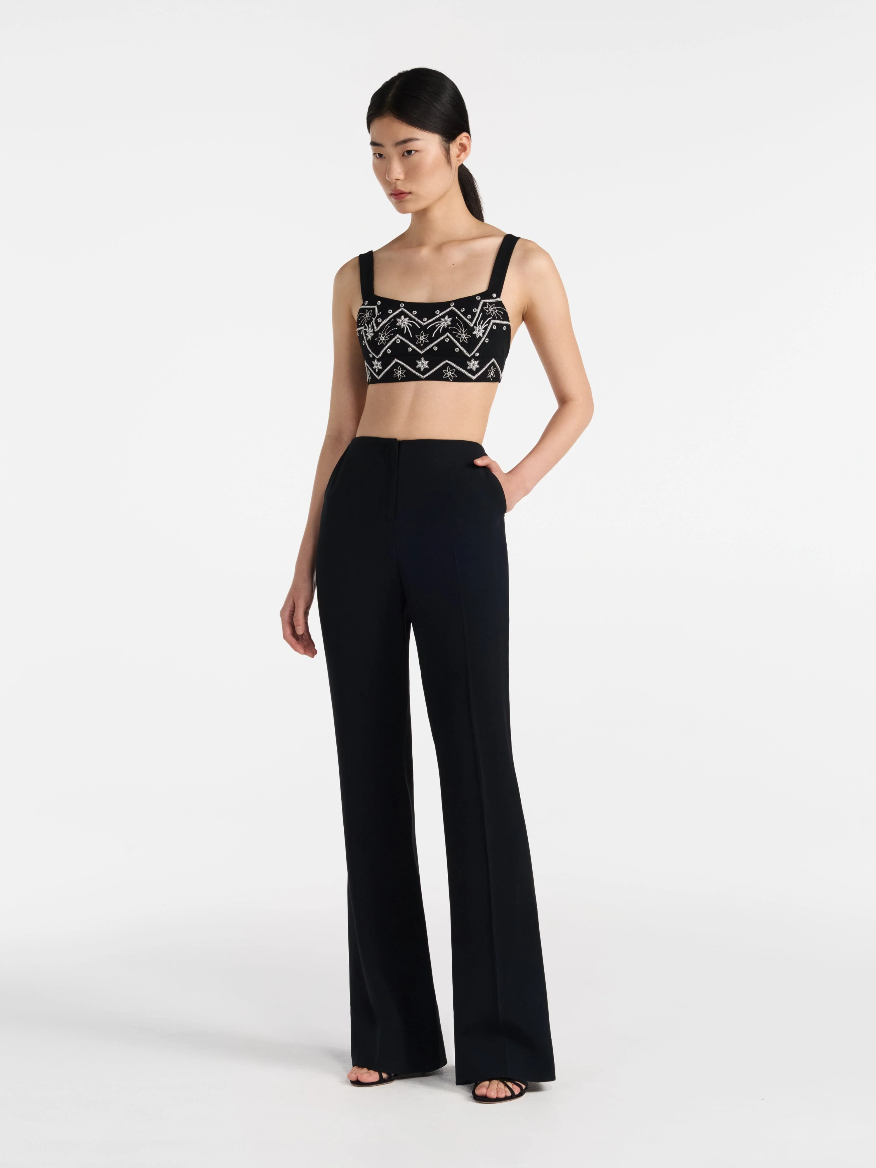 Lilah Choli in Black with Astro Embroidery - Image 3