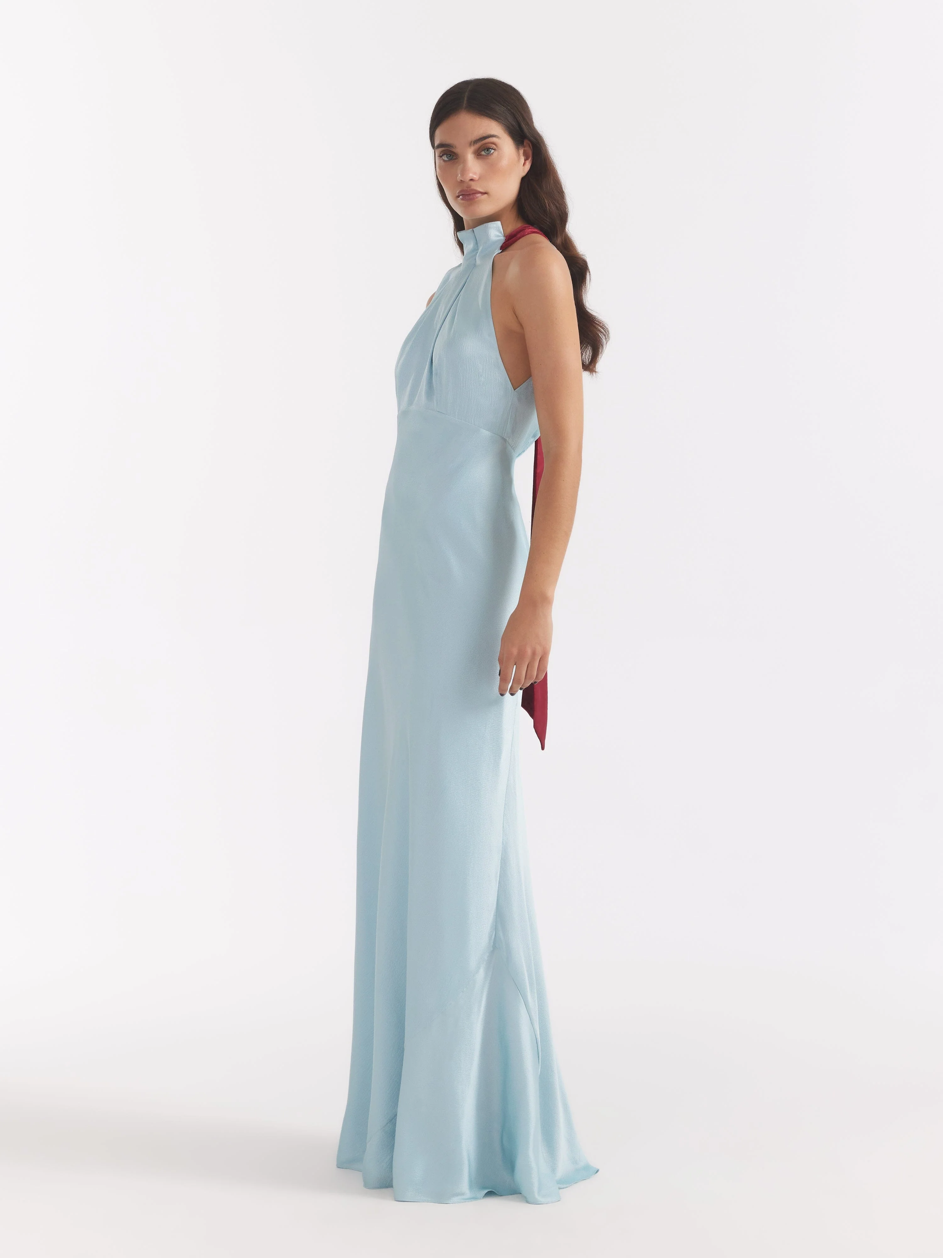 Michelle Dress in Glacier Blue True Red - Image 3
