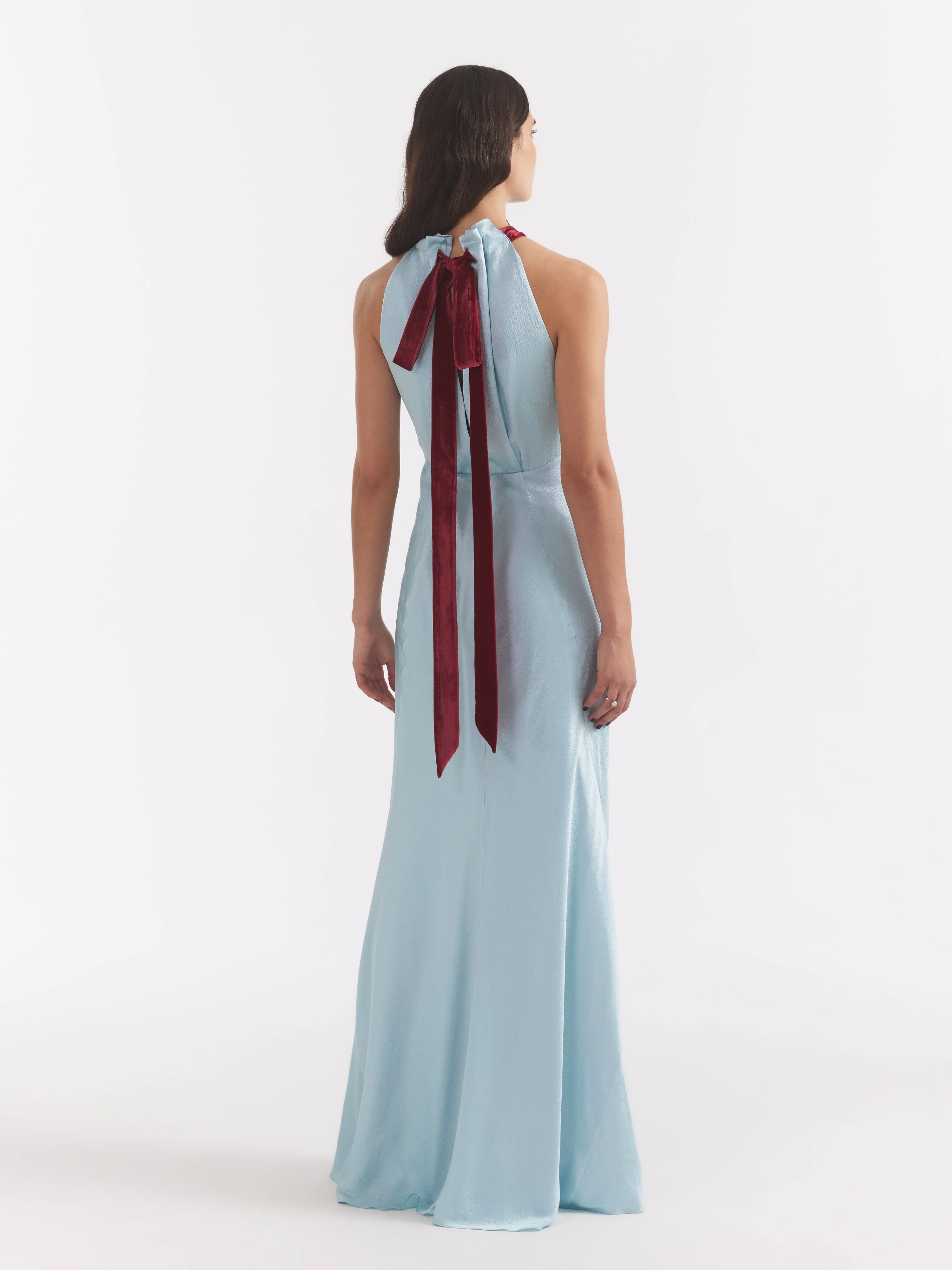 Michelle Dress in Glacier Blue True Red - Image 4
