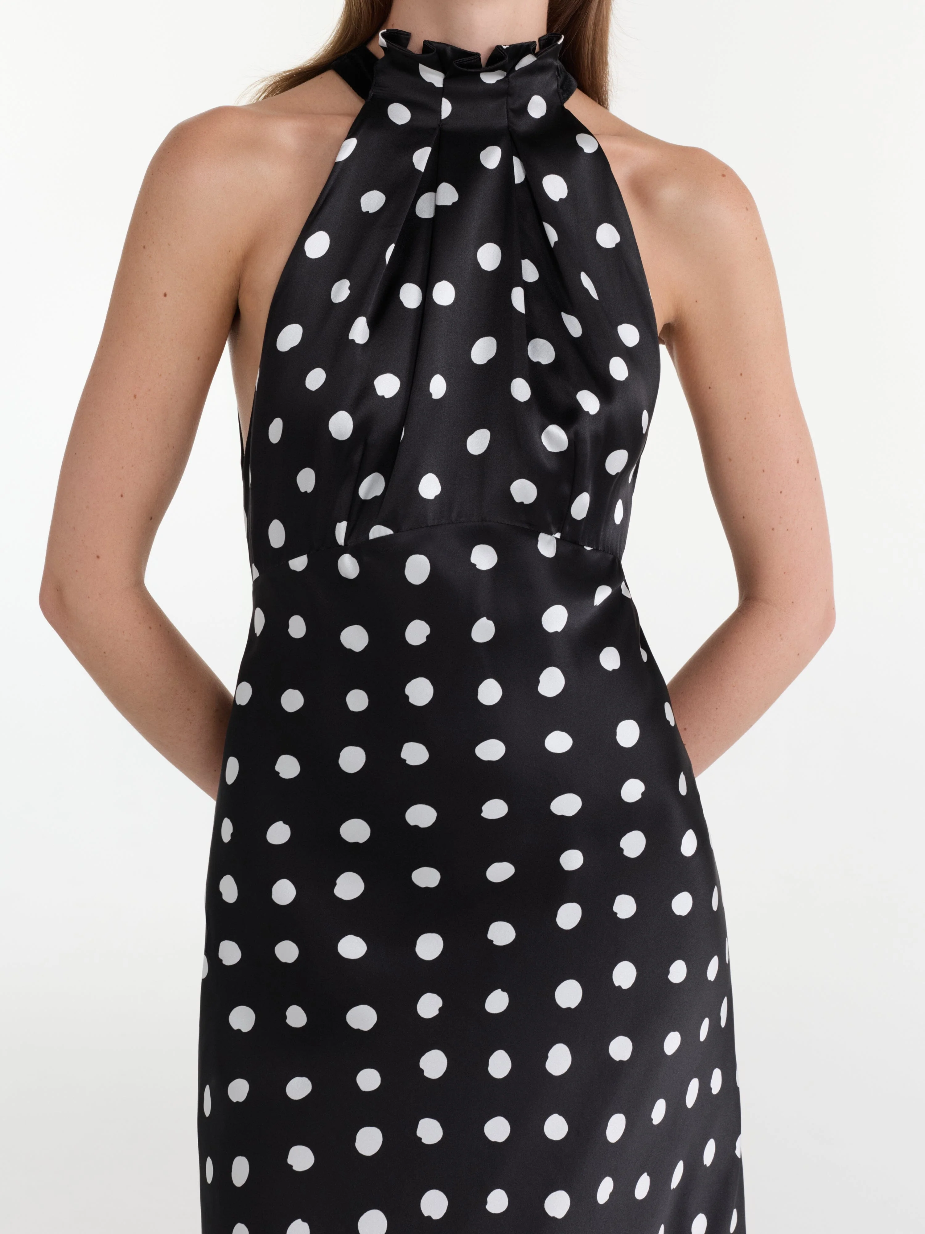 Michelle Dress in Mono Dot Black - Image 5