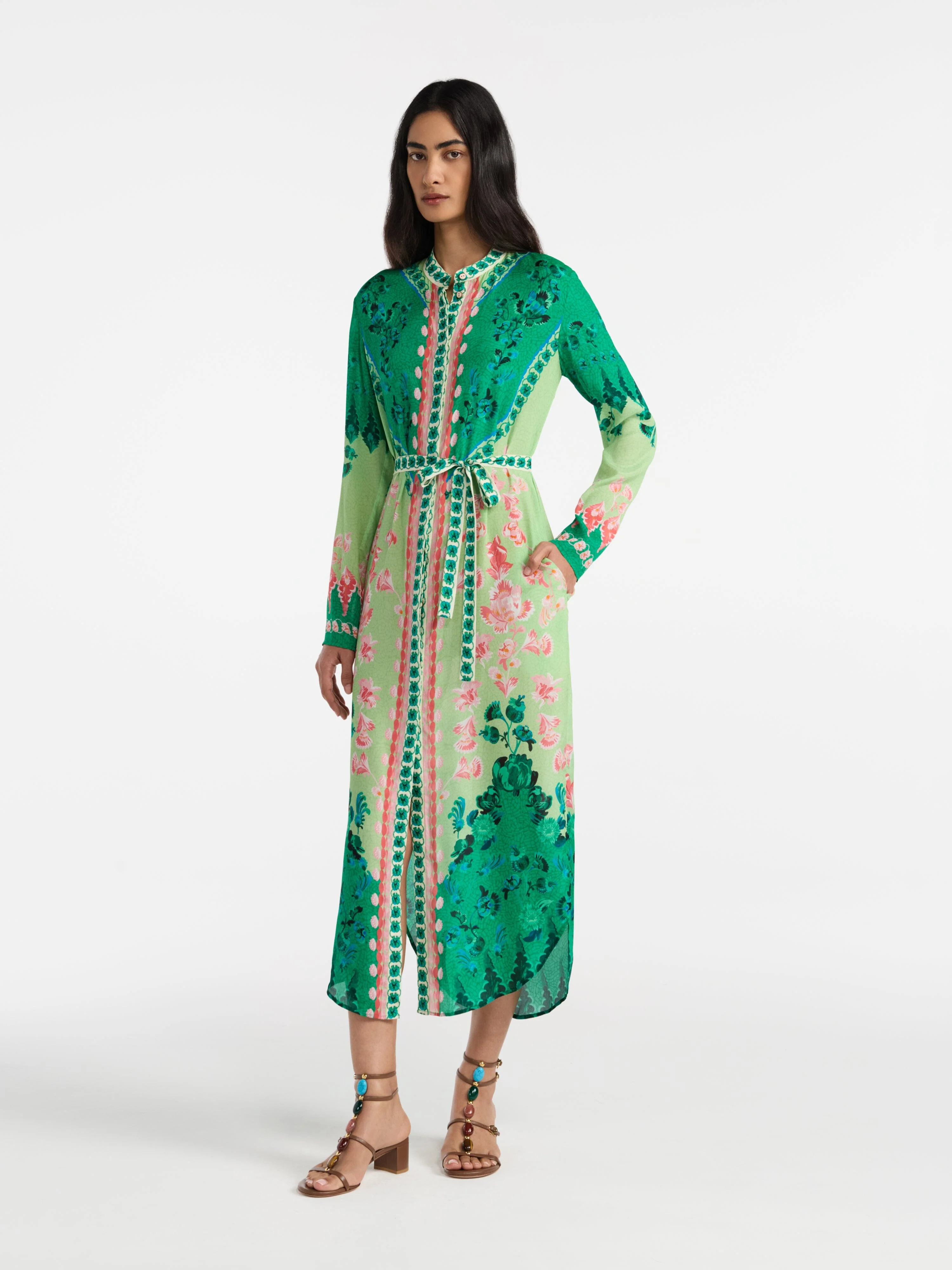 Molly D Dress in Floral Terrazzo - Image 3