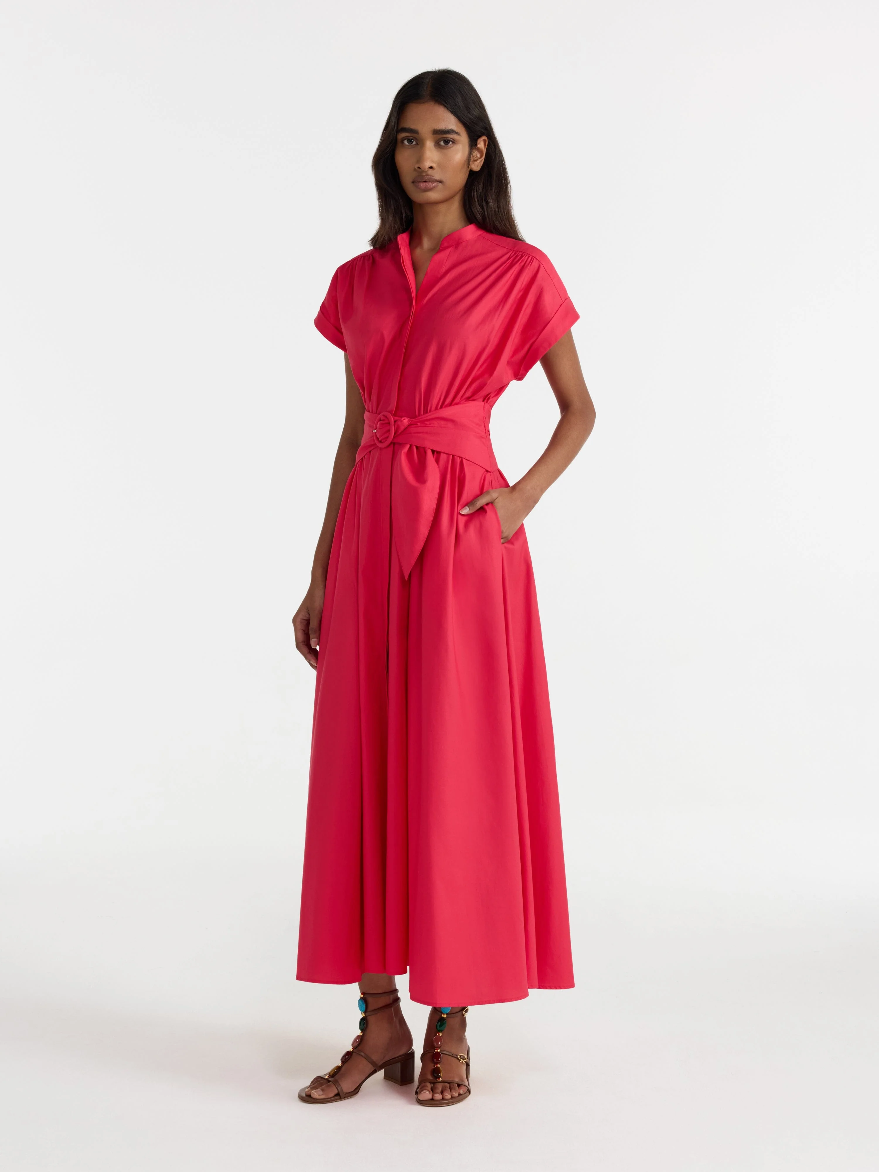 Neesha Dress in Cherry Pink - Image 3