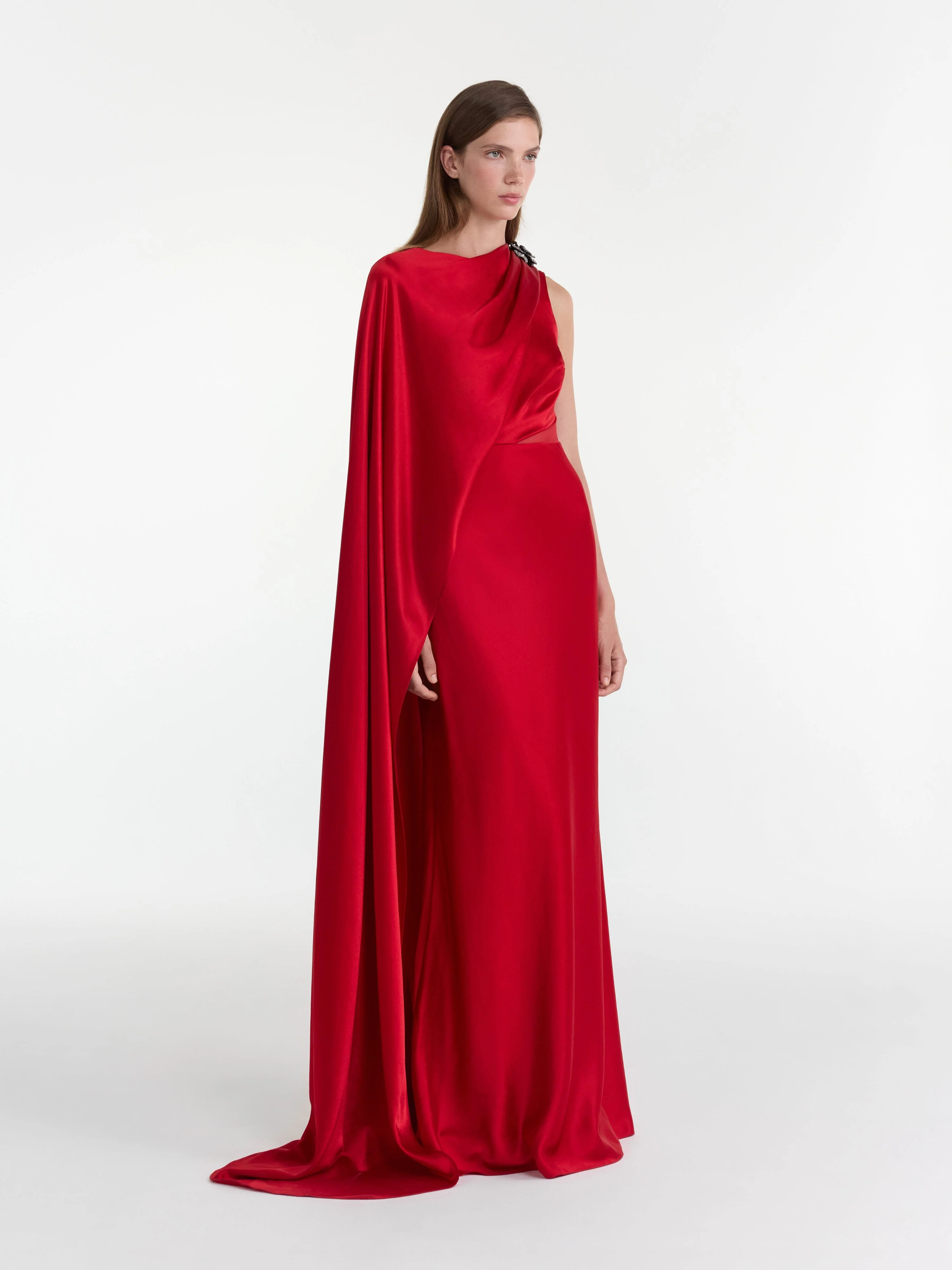Phoenix Long Dress in Scarlet Crystalrose - Image 3