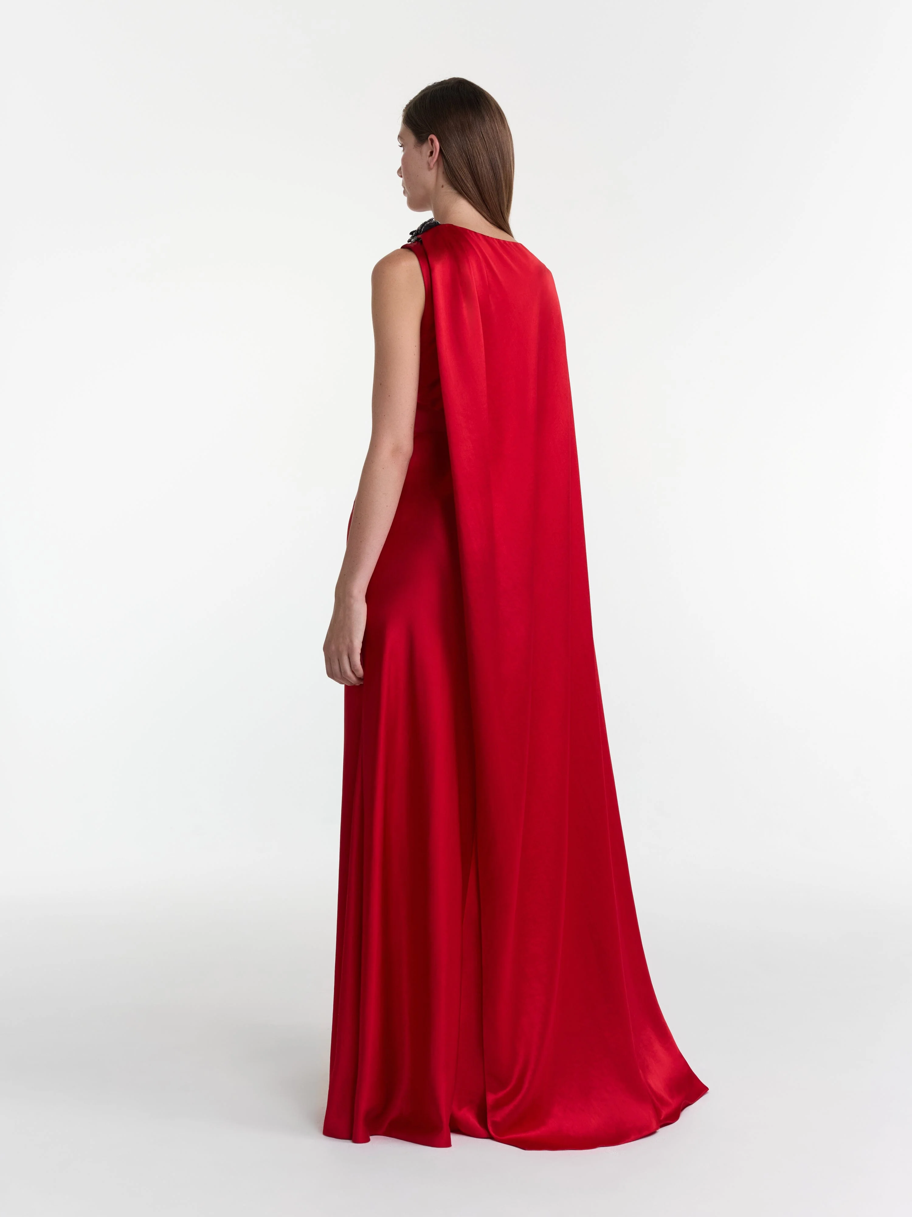 Phoenix Long Dress in Scarlet Crystalrose - Image 4
