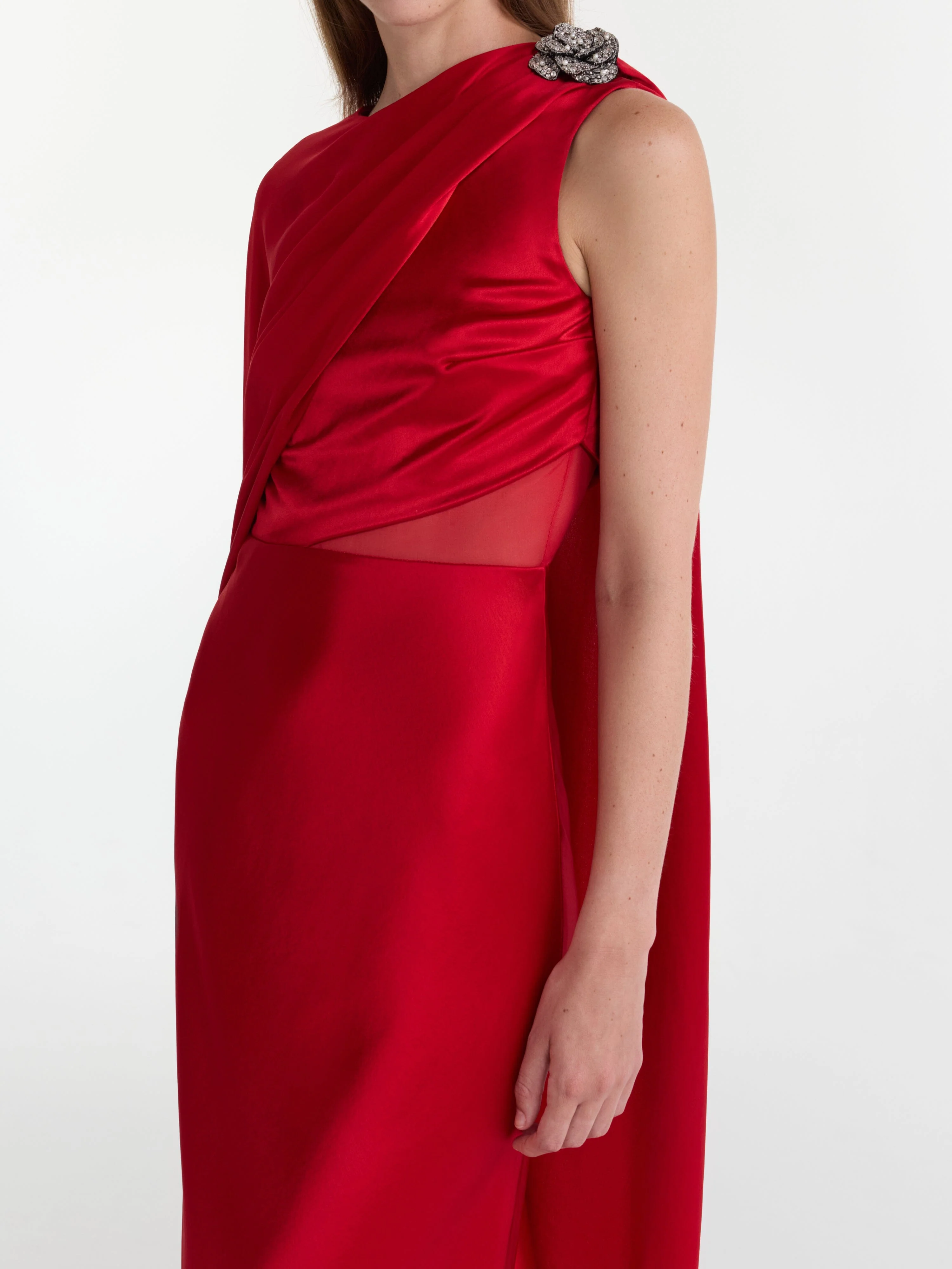 Phoenix Long Dress in Scarlet Crystalrose - Image 5