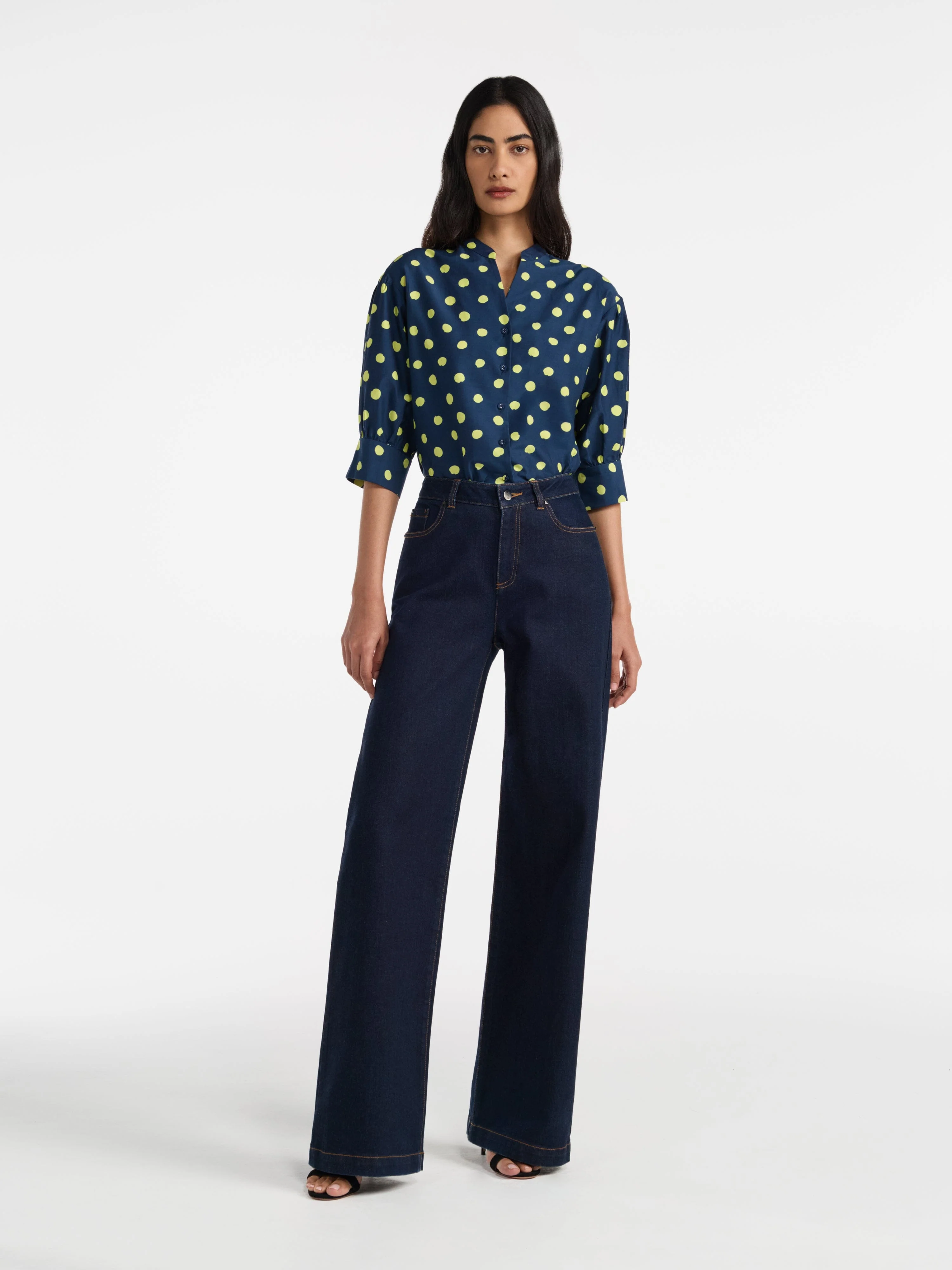 Tavi Shirt in Polka Lemon - Image 3