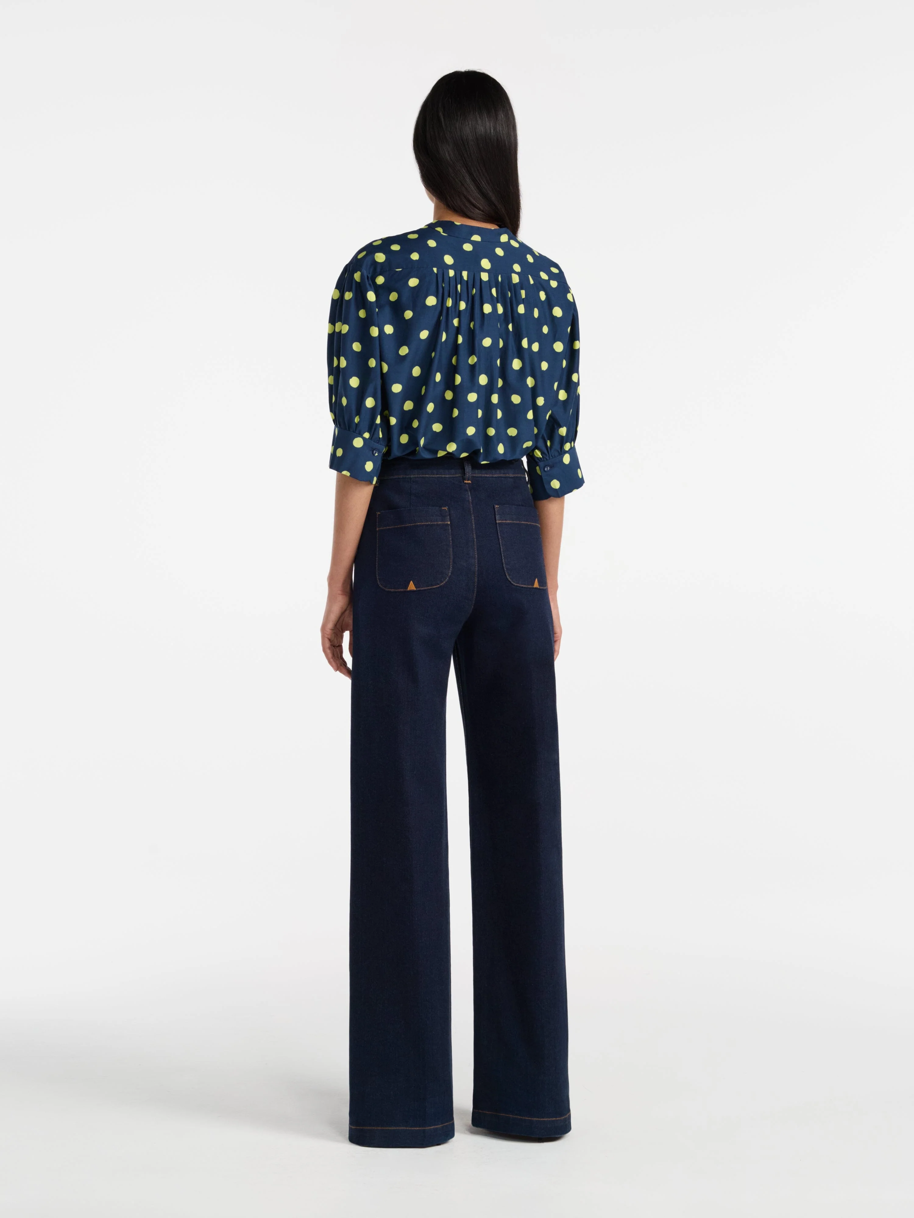 Tavi Shirt in Polka Lemon - Image 4