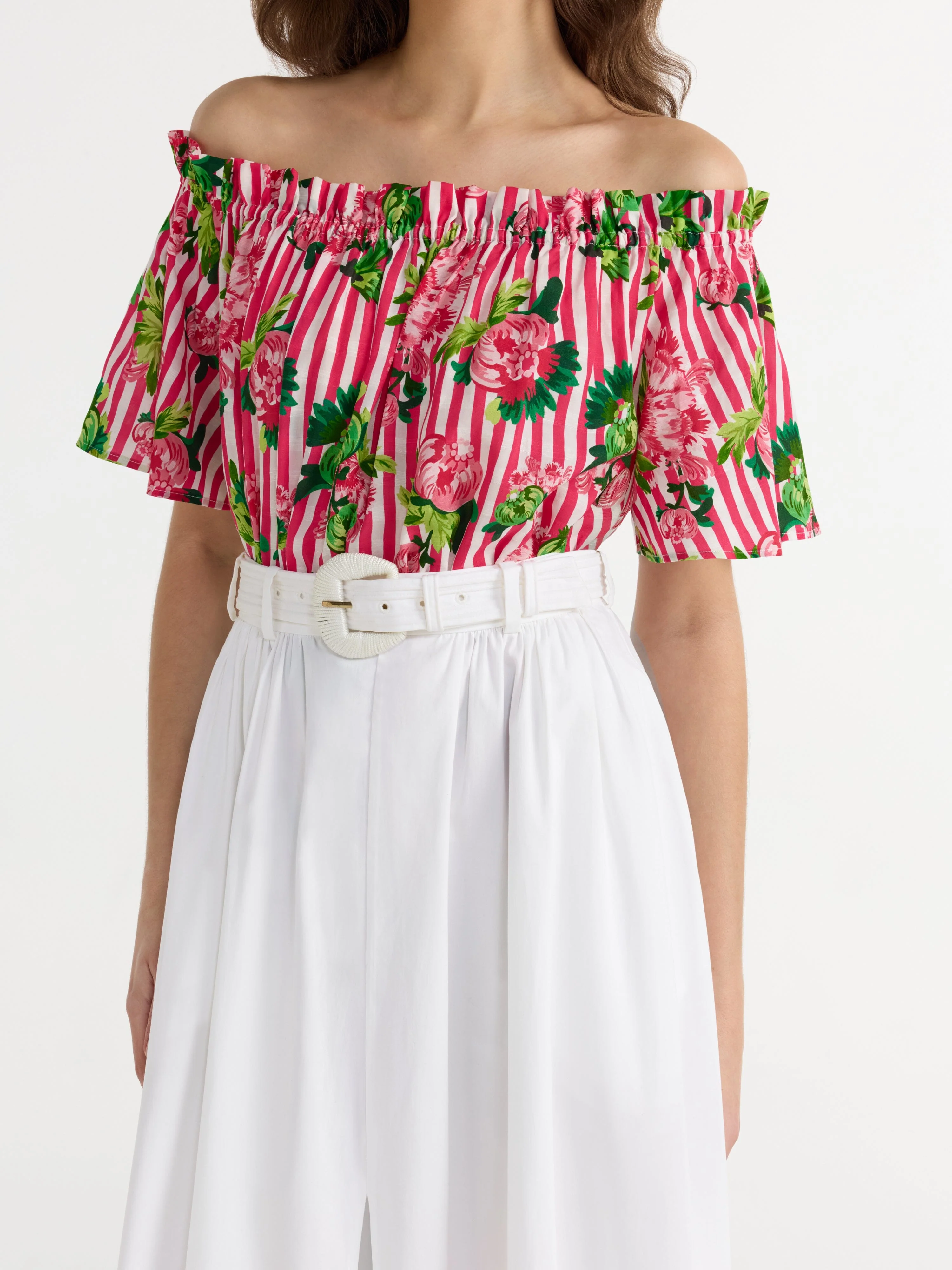 Tess Top in Pivoines Stripe - Image 5