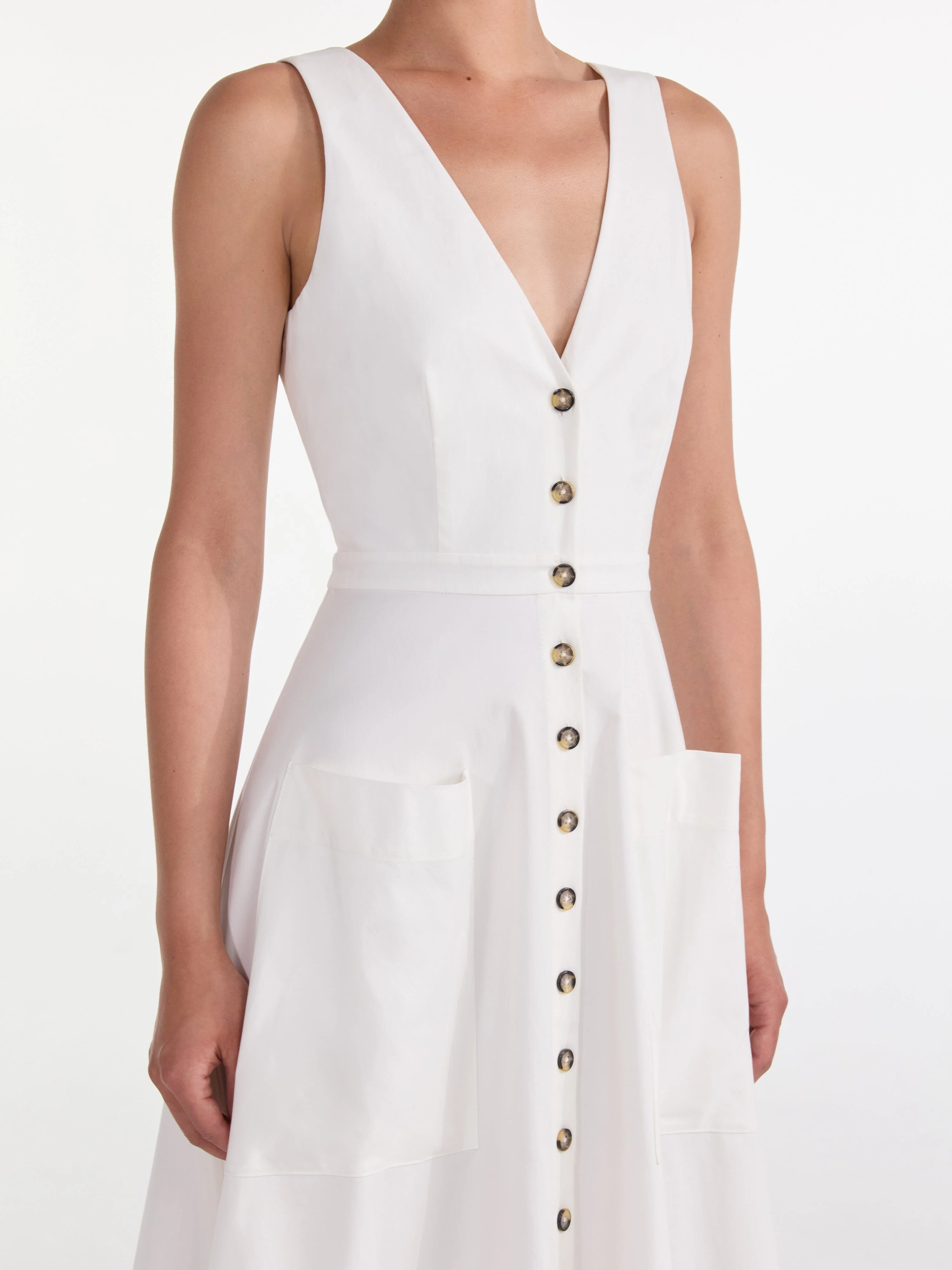 Zoey Cutout Dress in White - Image 5